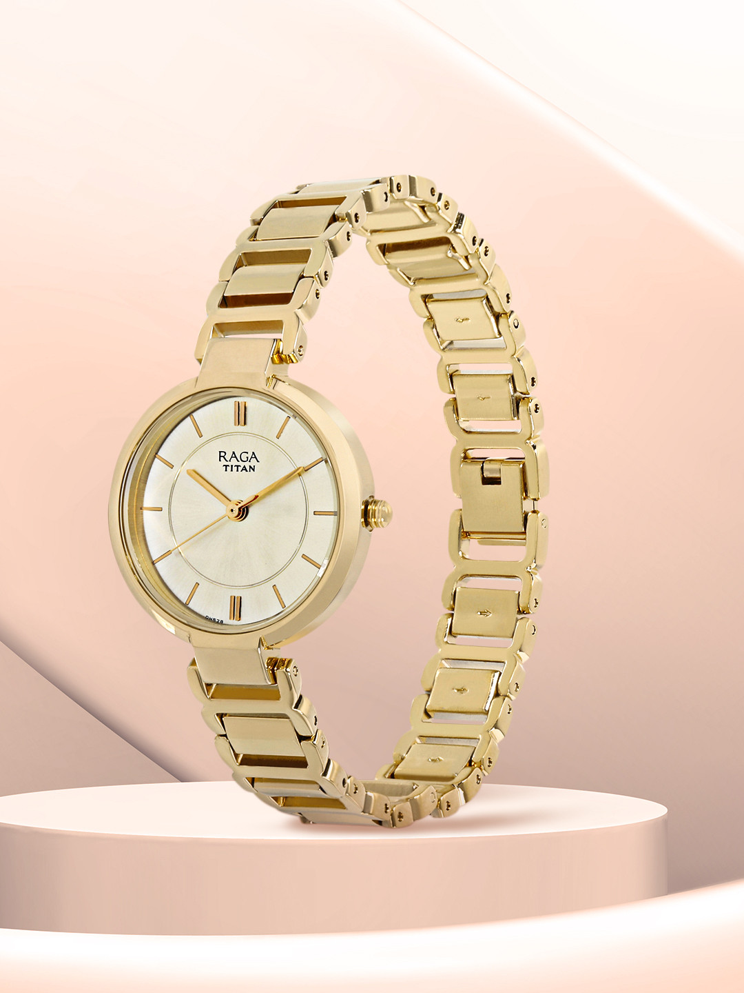 Titan Women Cream-Coloured Analogue Watch NM2608YM01
