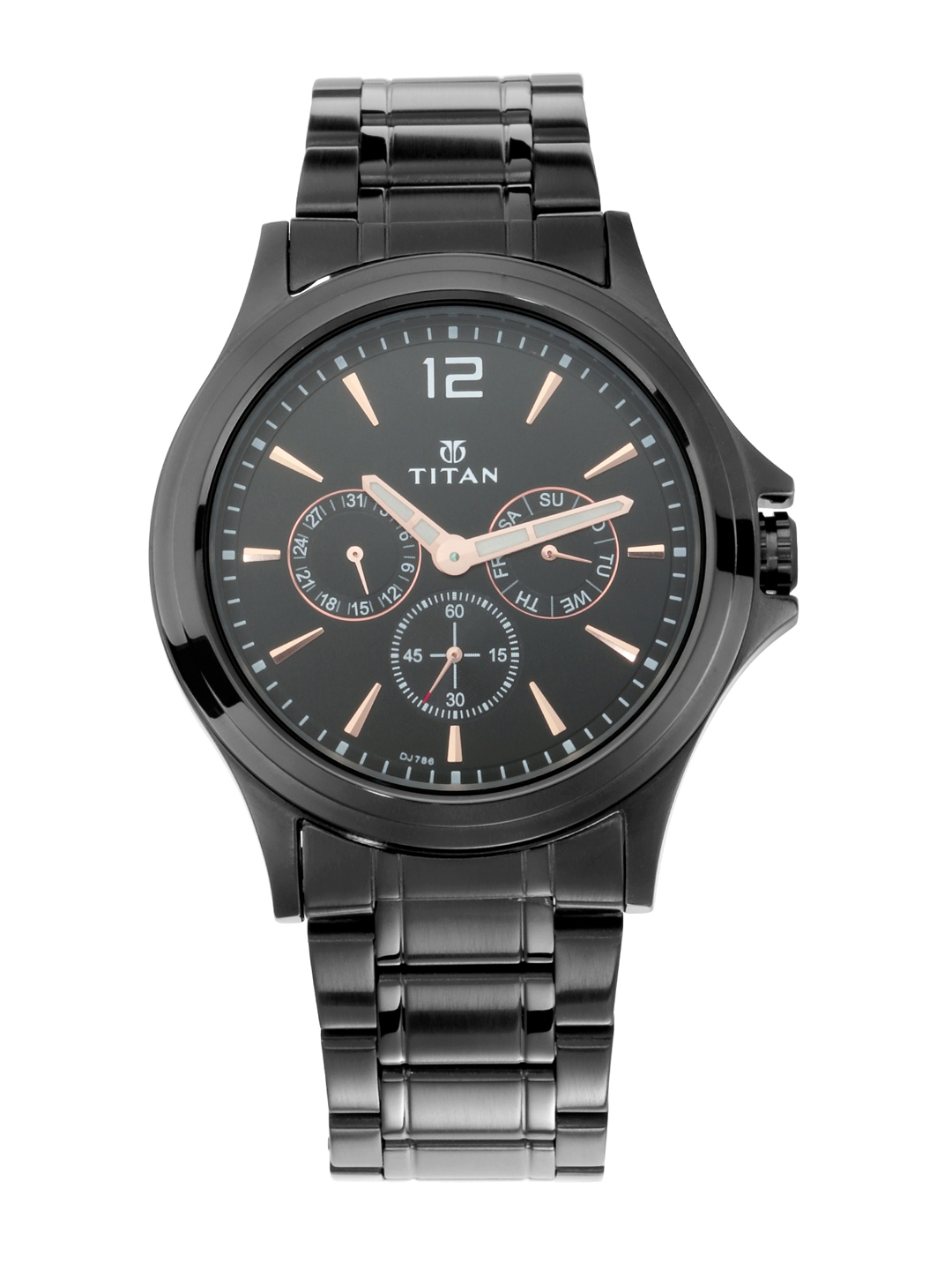 Titan Men Black Analogue Watch