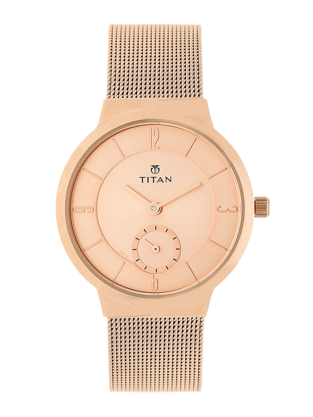 Titan Women Rose Gold Analogue Watch NL95033WM01-