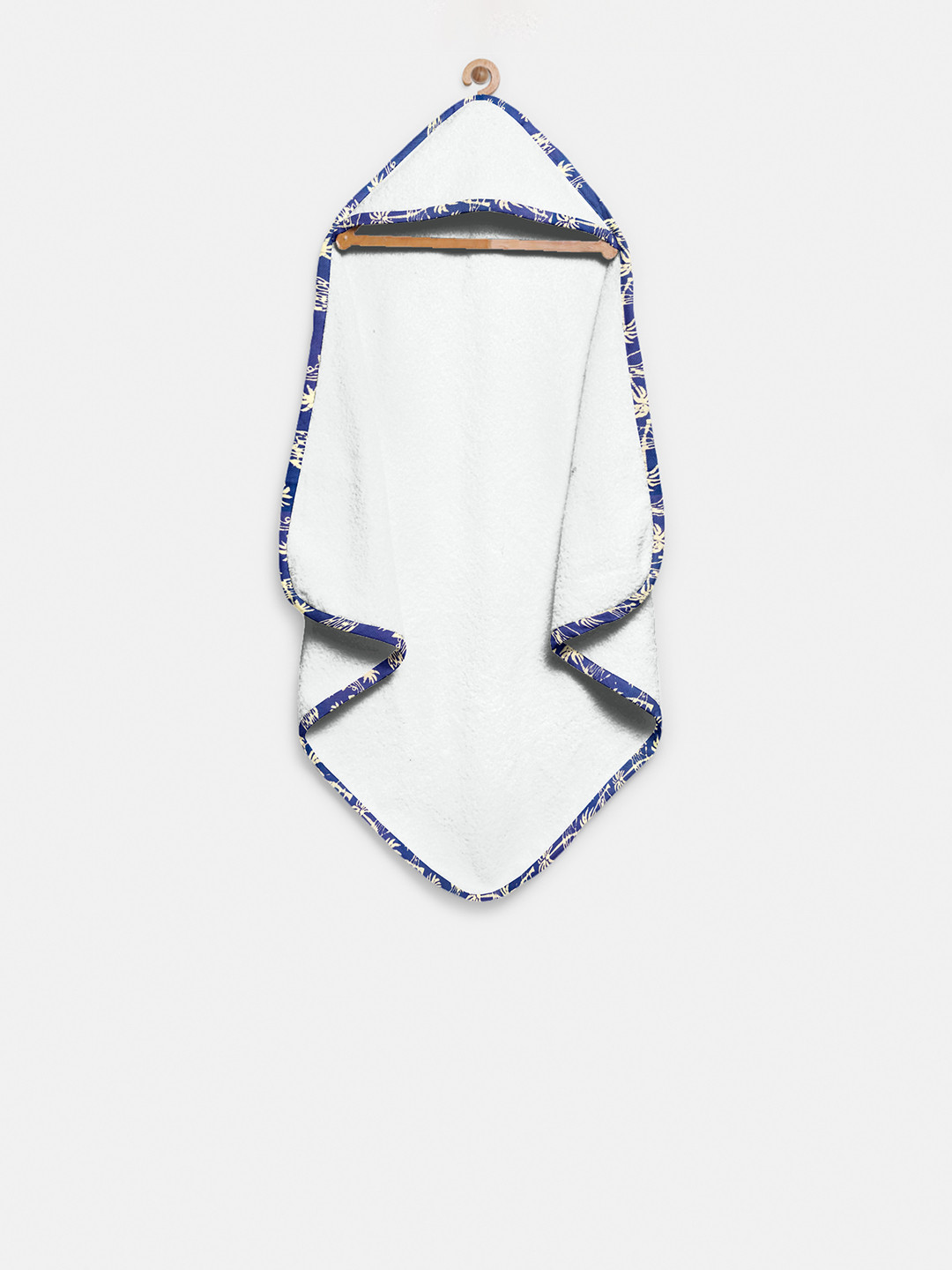THE BABY ATELIER Kids White Solid Organic Cotton Hooded Towel