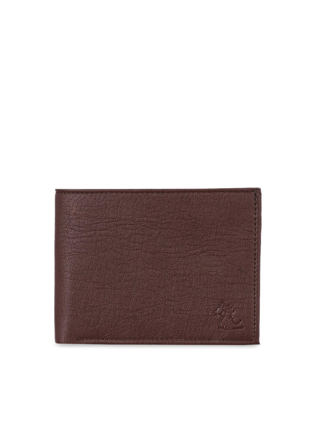Kara Men Brown Textured Two Fold Wallet