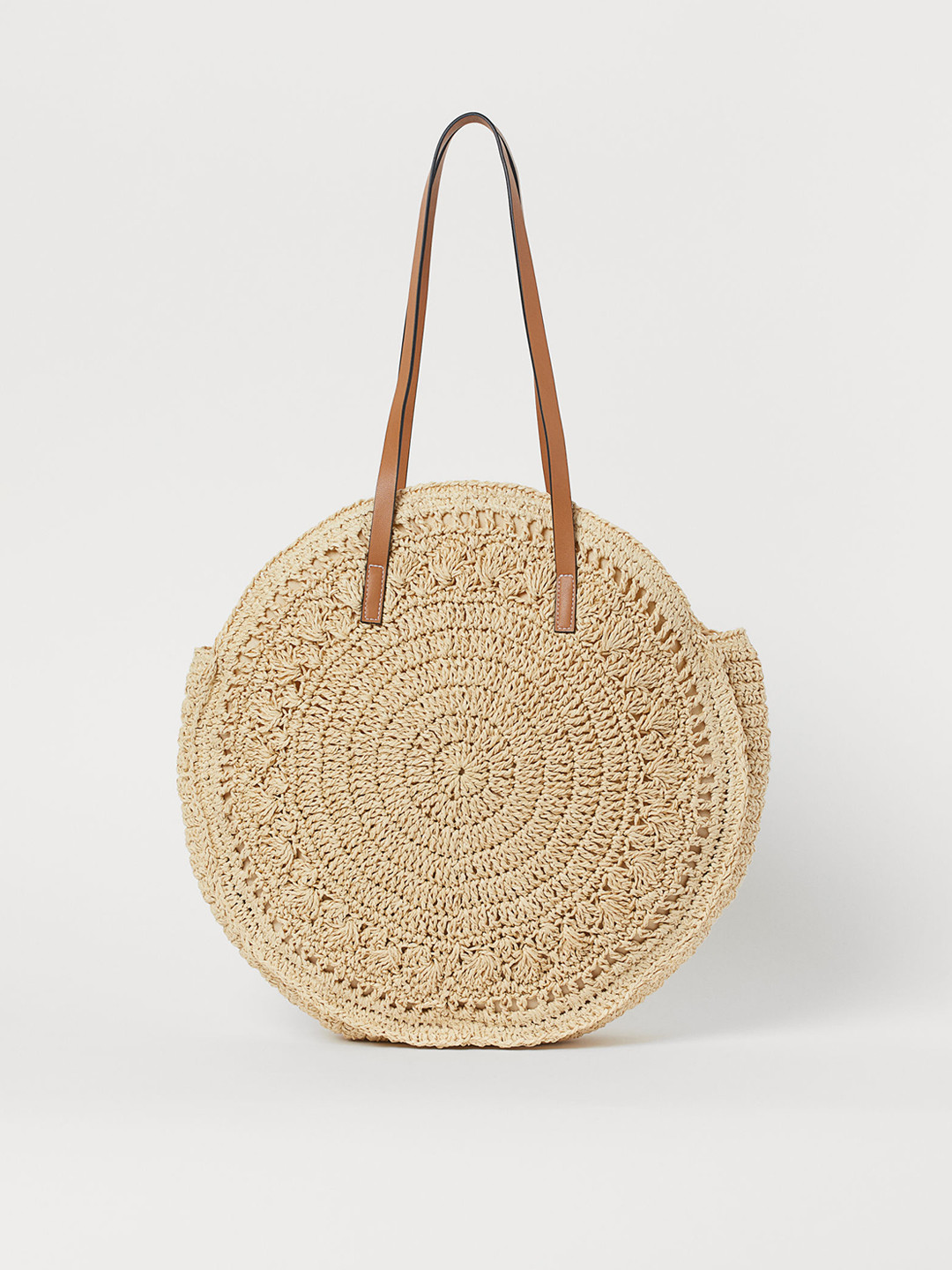 H&m Round Straw Handbag H&M Women Beige Round Straw Shopper
