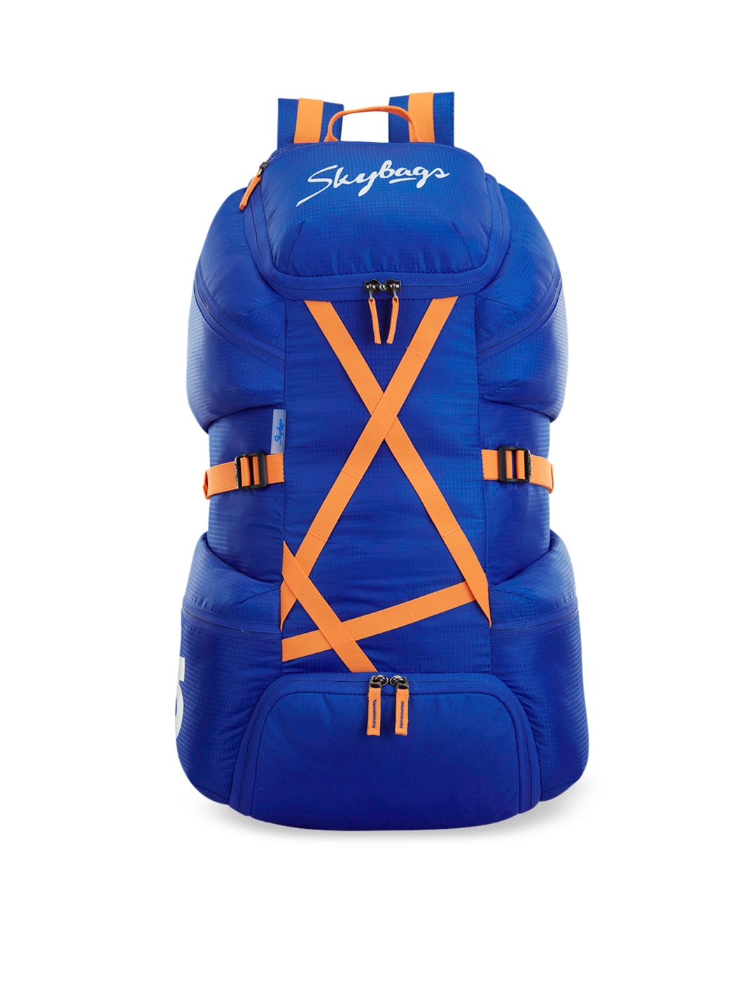 Skybags Unisex Blue   Orange Solid Flash Large 55 litre Rucksack