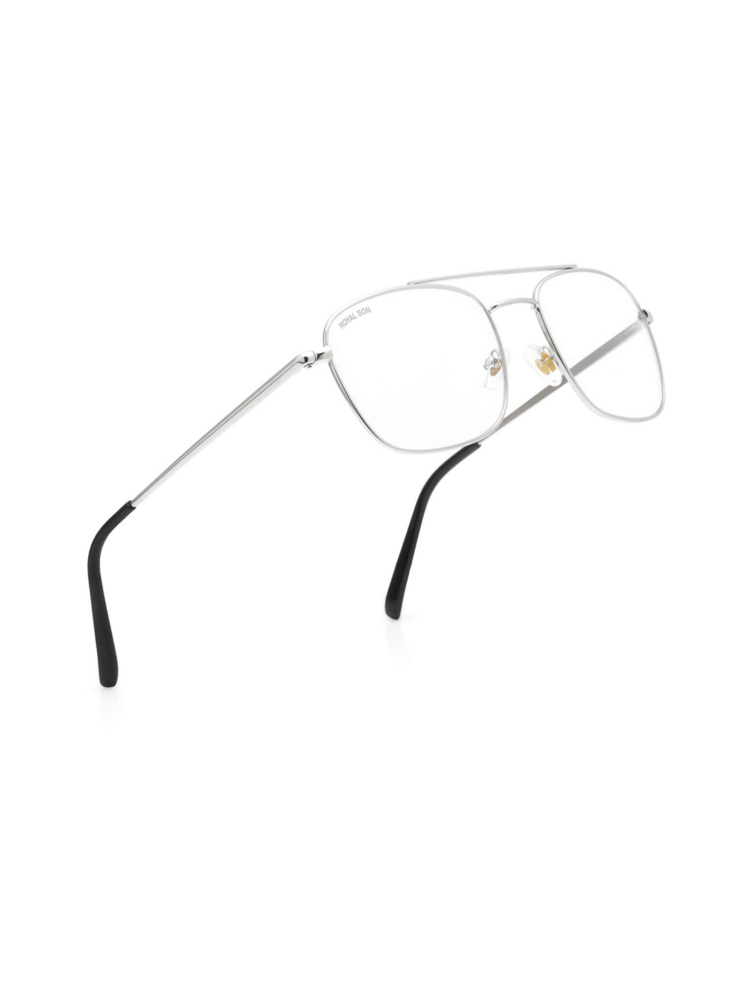 ROYAL SON Unisex Silver-Toned Solid Full Rim Square Frames