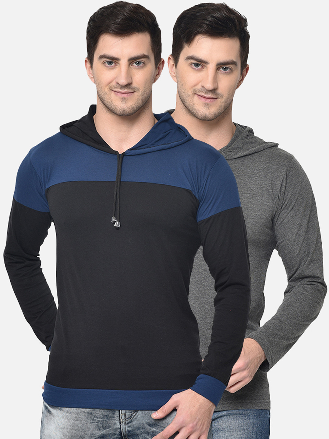 MACK JONNEY Men Pack of 2 Hood T-shirts