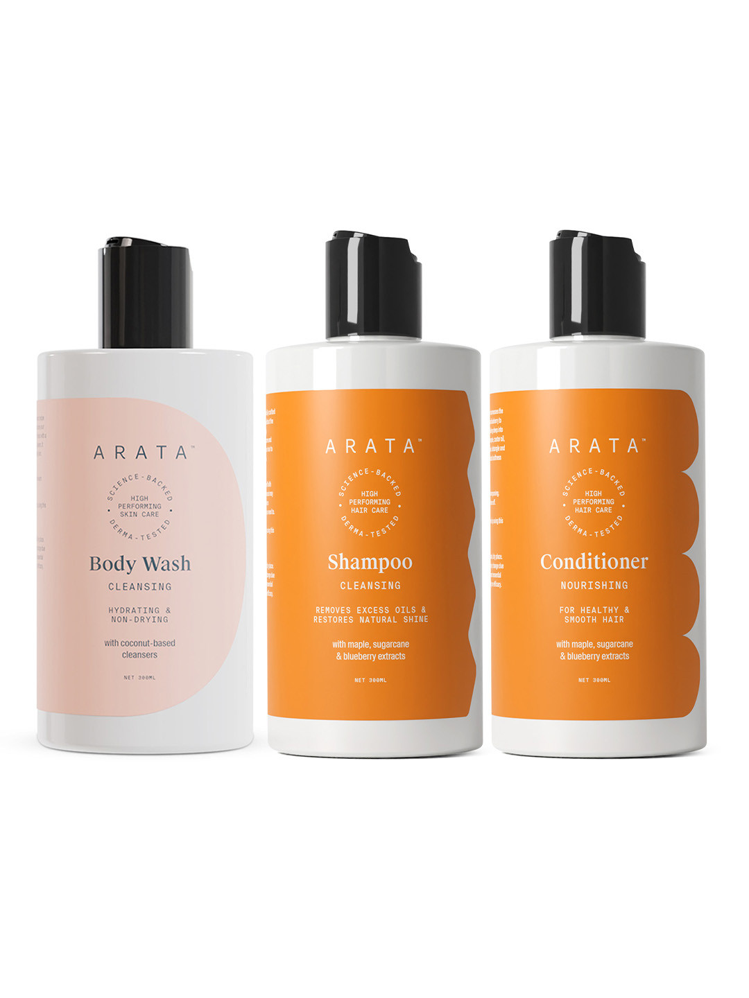 ARATA Natural Shower Power set 300ml each