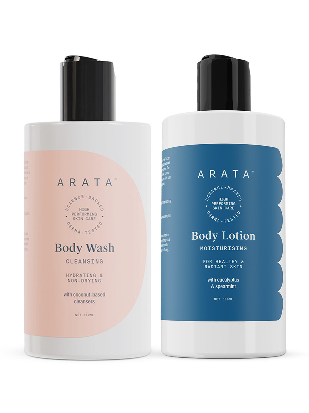 ARATA Unisex Body Lotion & Body Wash Combo 600 ml
