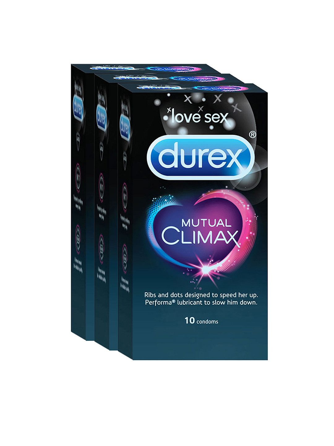 Durex Pack of 3 Mutual Climax Lubricated Condoms