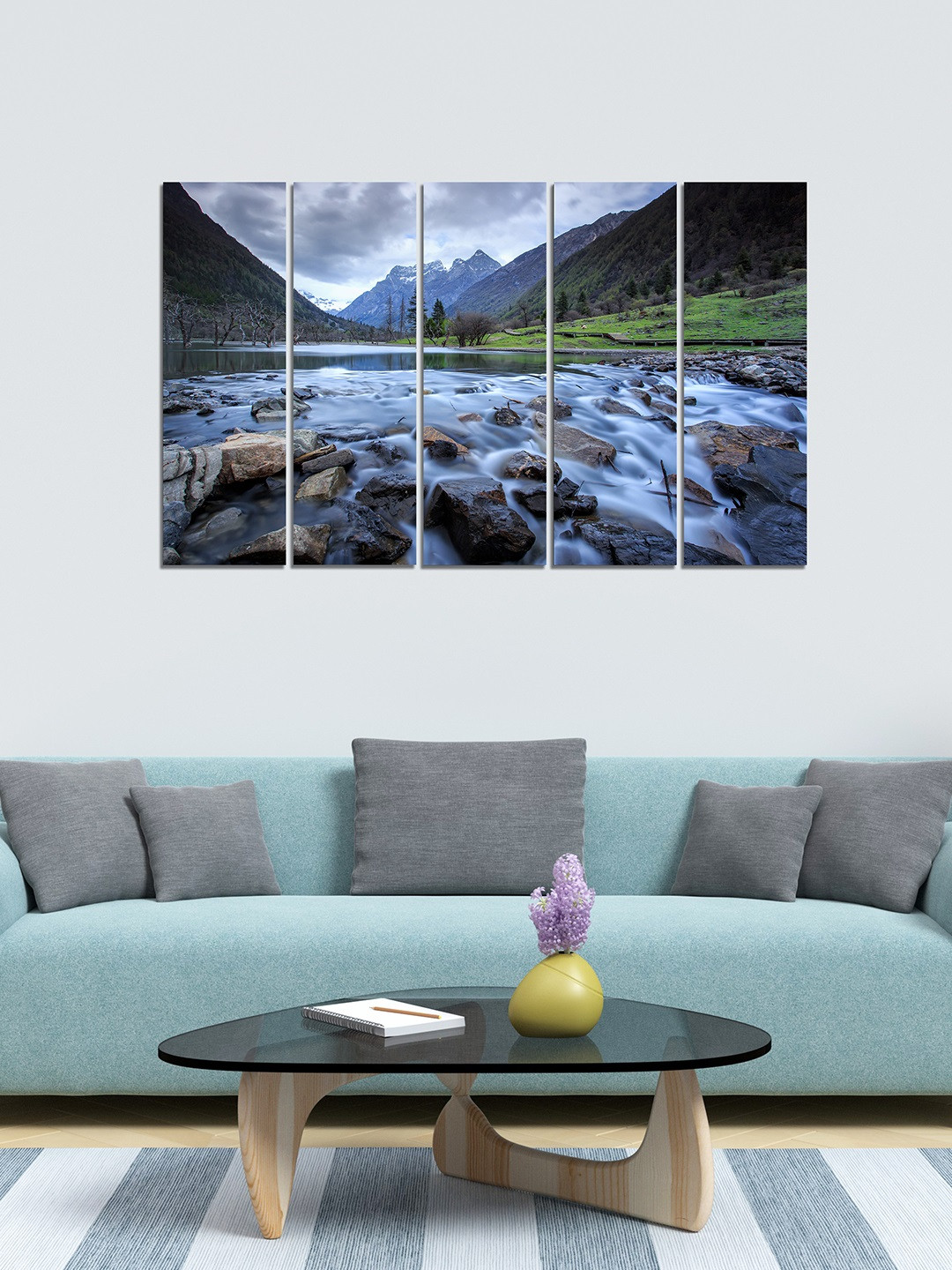 WENS Canvas 5 Piece Wall Rectangle Paintings Wall Art -40 x 24 In