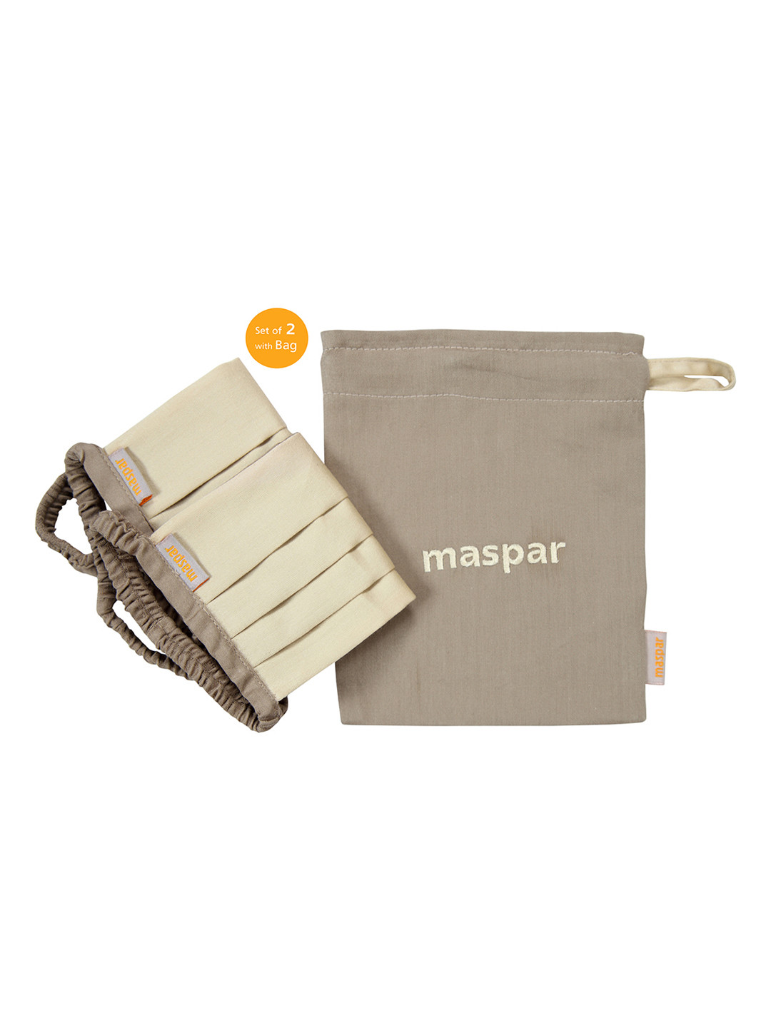 Maspar Unisex 2 Pcs Maroon Solid 3 Ply Cotton Reusable Anti-Pollution Outdoor Face Masks