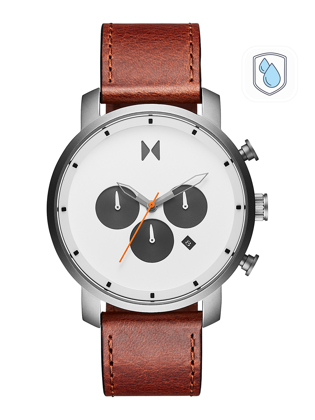 MVMT Men White Leather Analogue Watch 28000011-D
