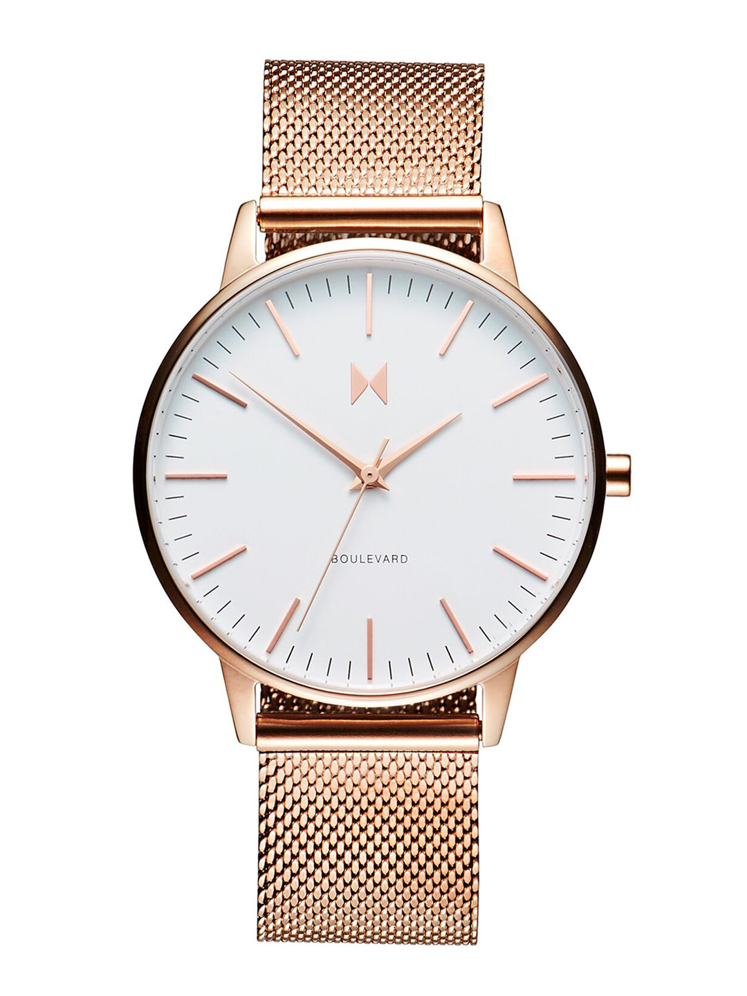 MVMT Women White Boulevard Analogue Watch D-MB01-RGWM