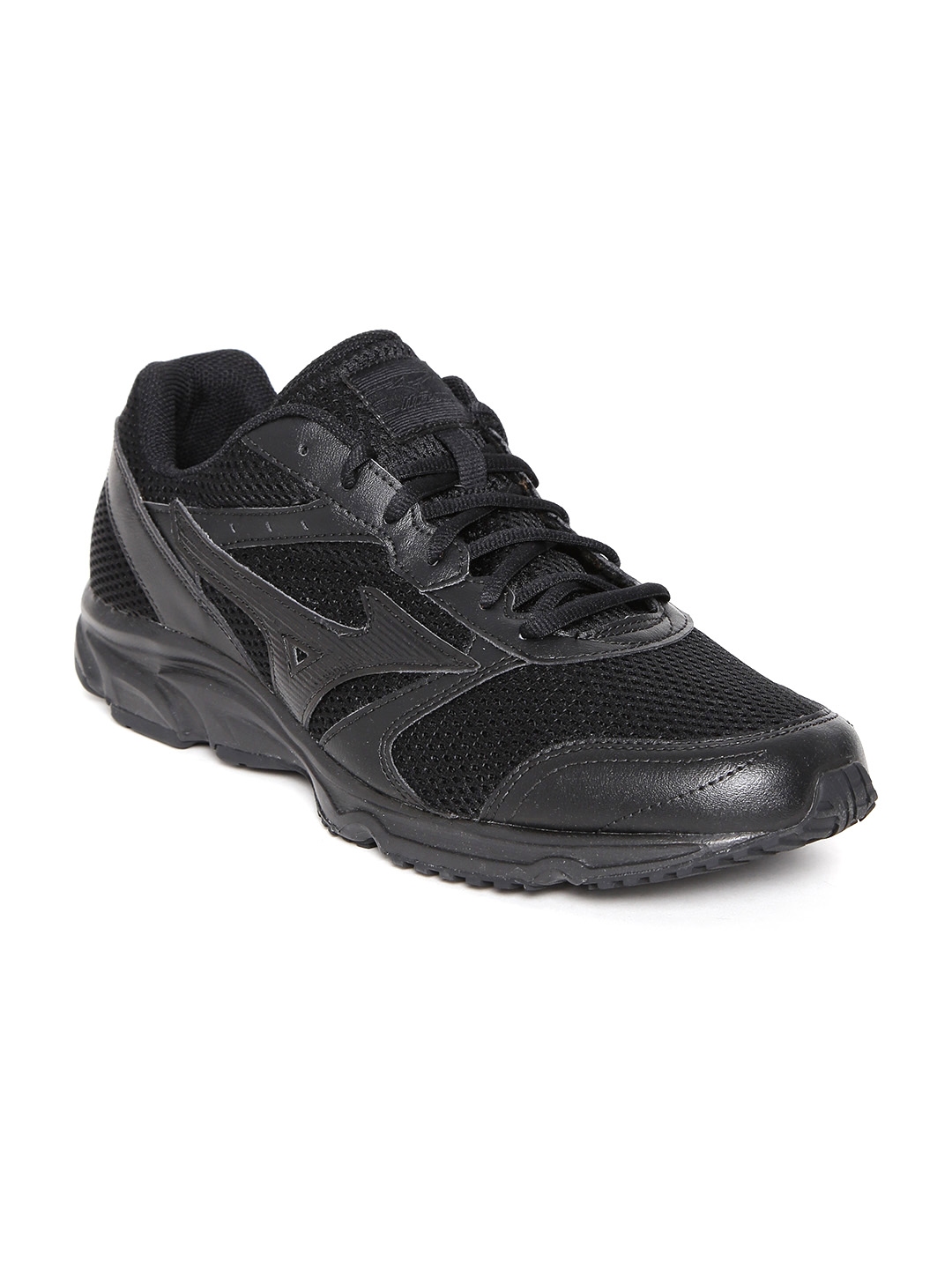 Mens black mizuno sales running shoes