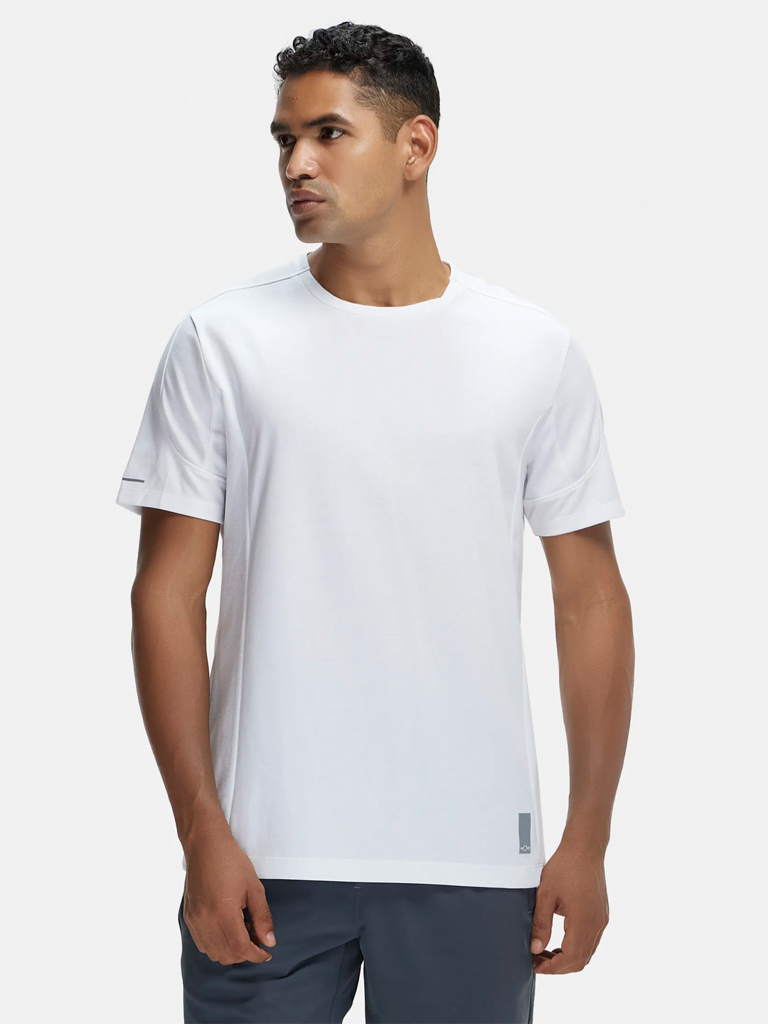 Super Combed Cotton Blend Solid  Tshirt with Breathable Mesh-MV01