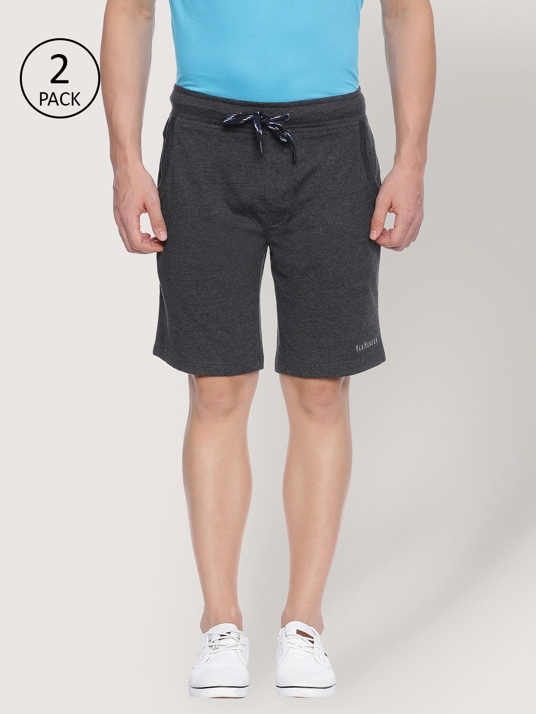 Van Heusen Pack of 2 Charcoal Grey Lounge Shorts