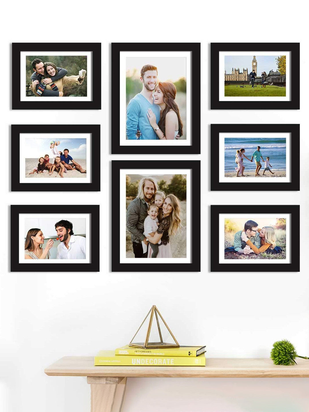 Art Street Set Of 11 Brown Solid Individual Photo Frames