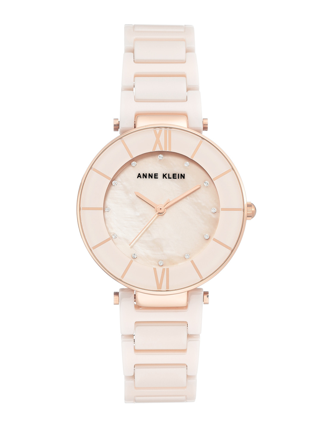 ANNE KLEIN Women Off-White Analogue Watch NBAK3266LPRG