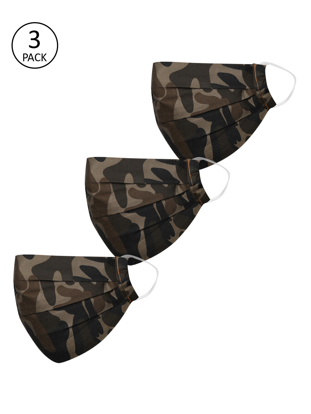 JBN Creation Kids 3 Pcs 2-Ply Reusable Anti-Pollution Protective Printed Cotton Masks