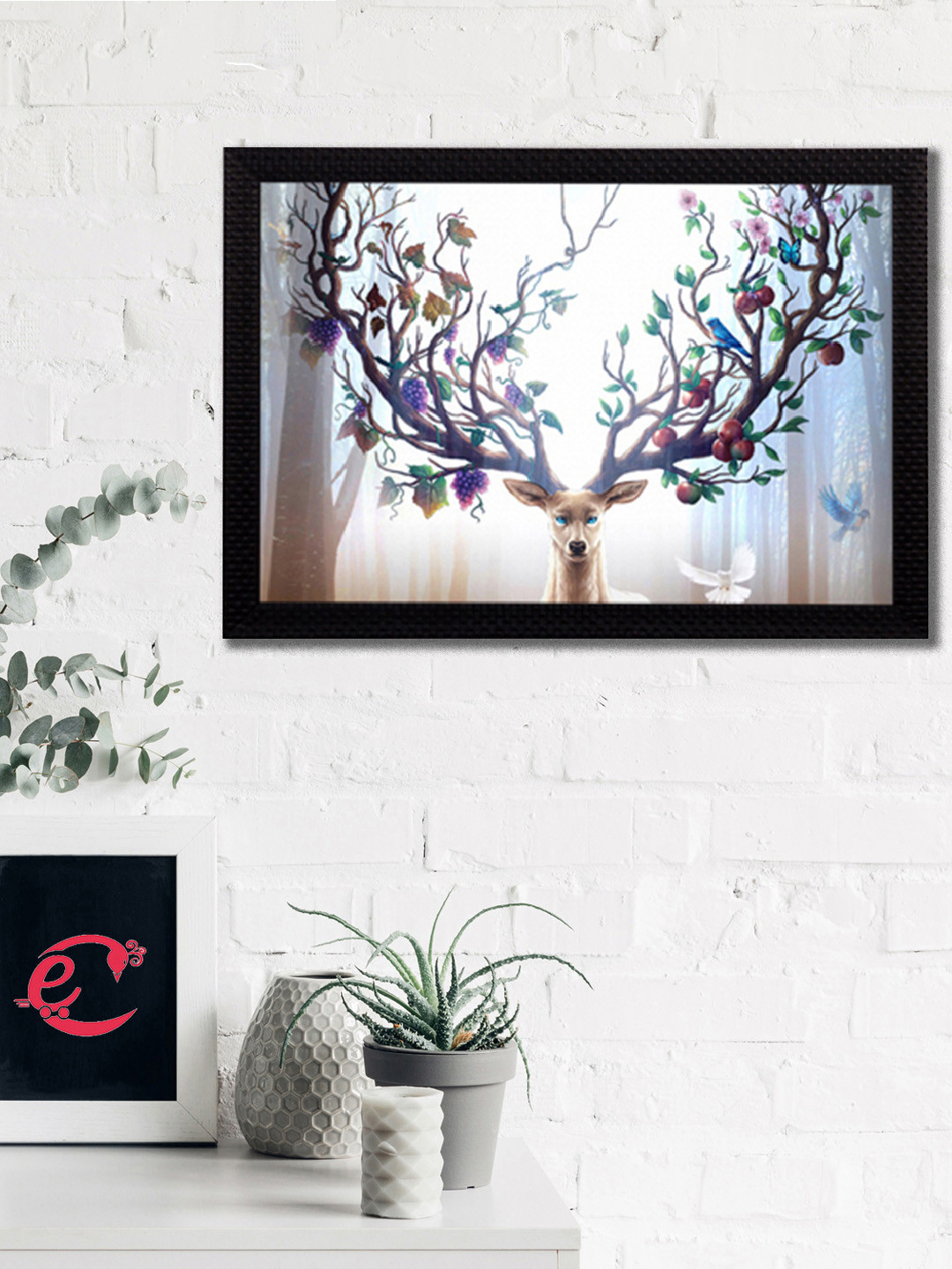 eCraftIndia Satin Wall Rectangle Paintings Wall Art - 14 x 10 In