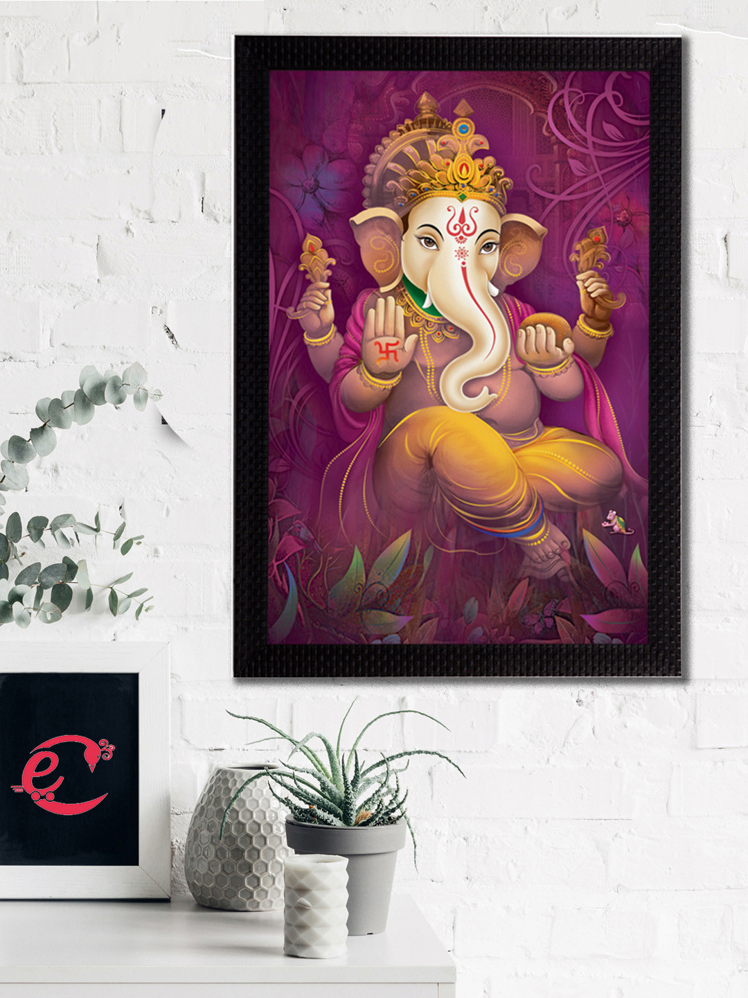 eCraftIndia Material: Satin Canvas Wall Rectangle Paintings Wall Art - 14 x 10 In