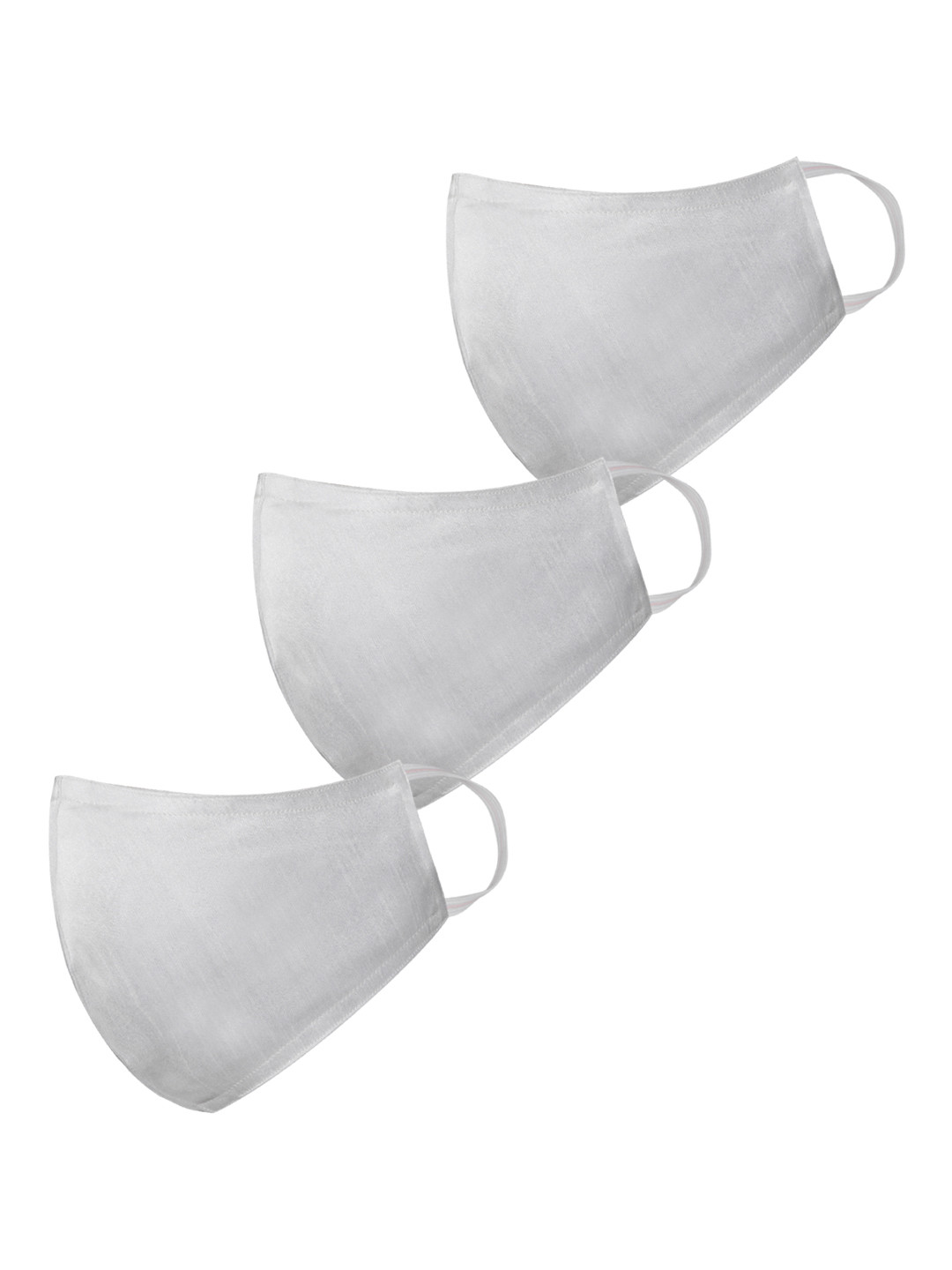 VASTRAMAY Unisex 3Pcs Off-White Reusable 3-Ply Anti-Pollution Protective Outdoor Masks