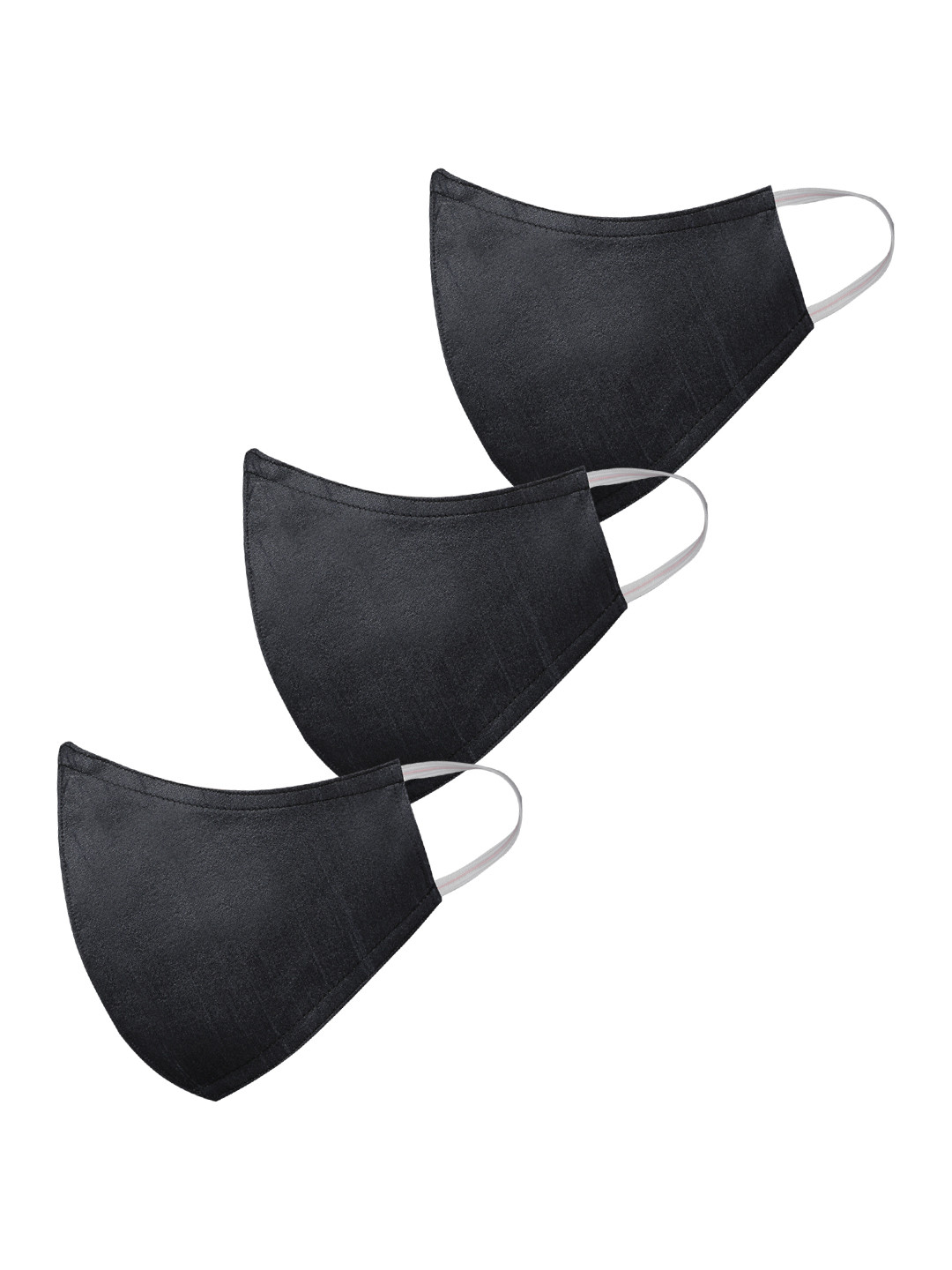 VASTRAMAY Unisex Set of 3 Charcoal Grey 3-Ply Reusable Protective Outdoor Face Masks