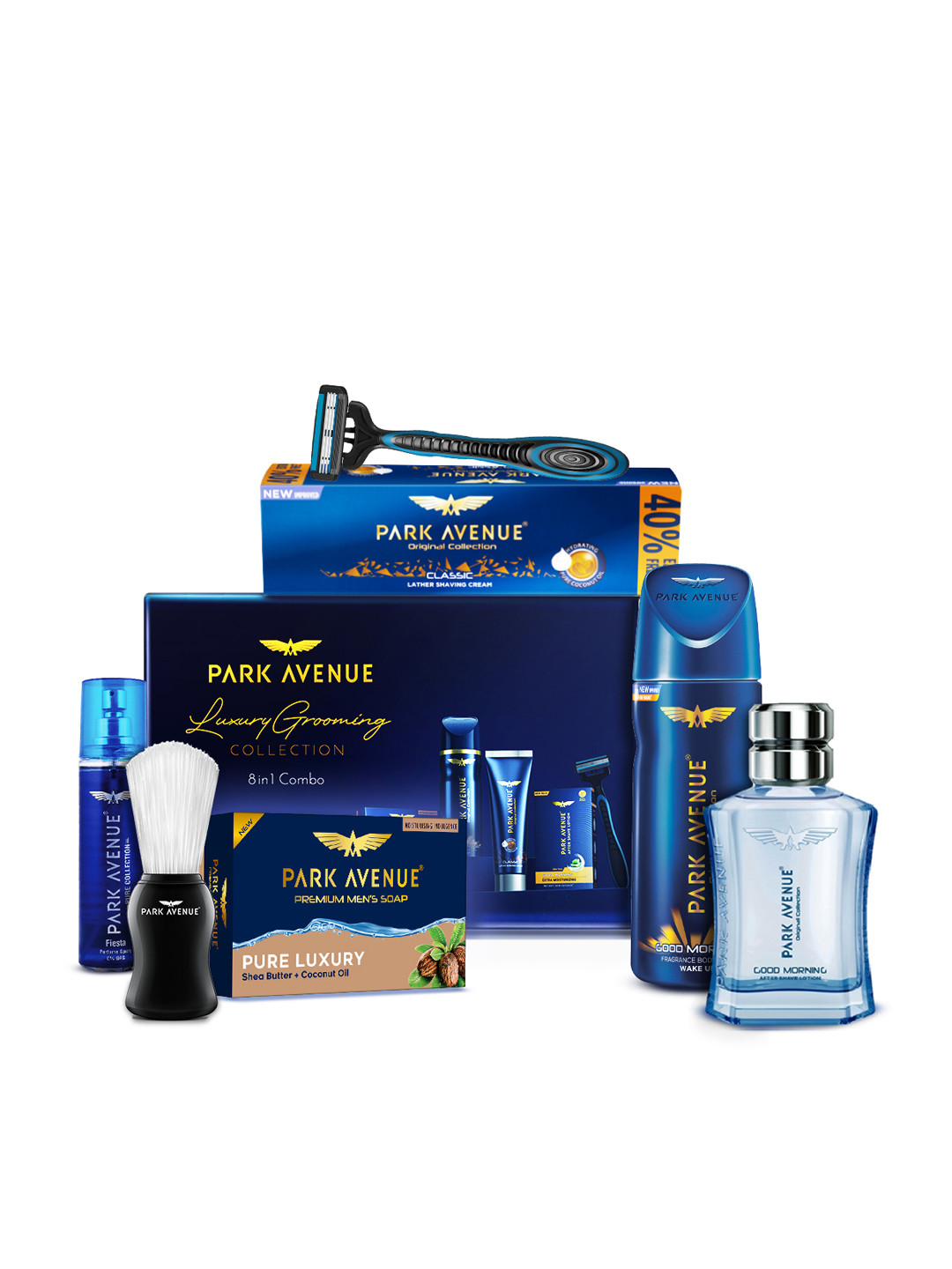 Park Avenue Men Luxury Grooming Collection Kit & Travel Pouch