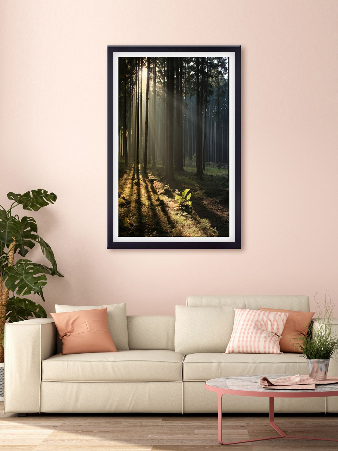 999Store Black & Green Woods Printed Canvas Wall Art