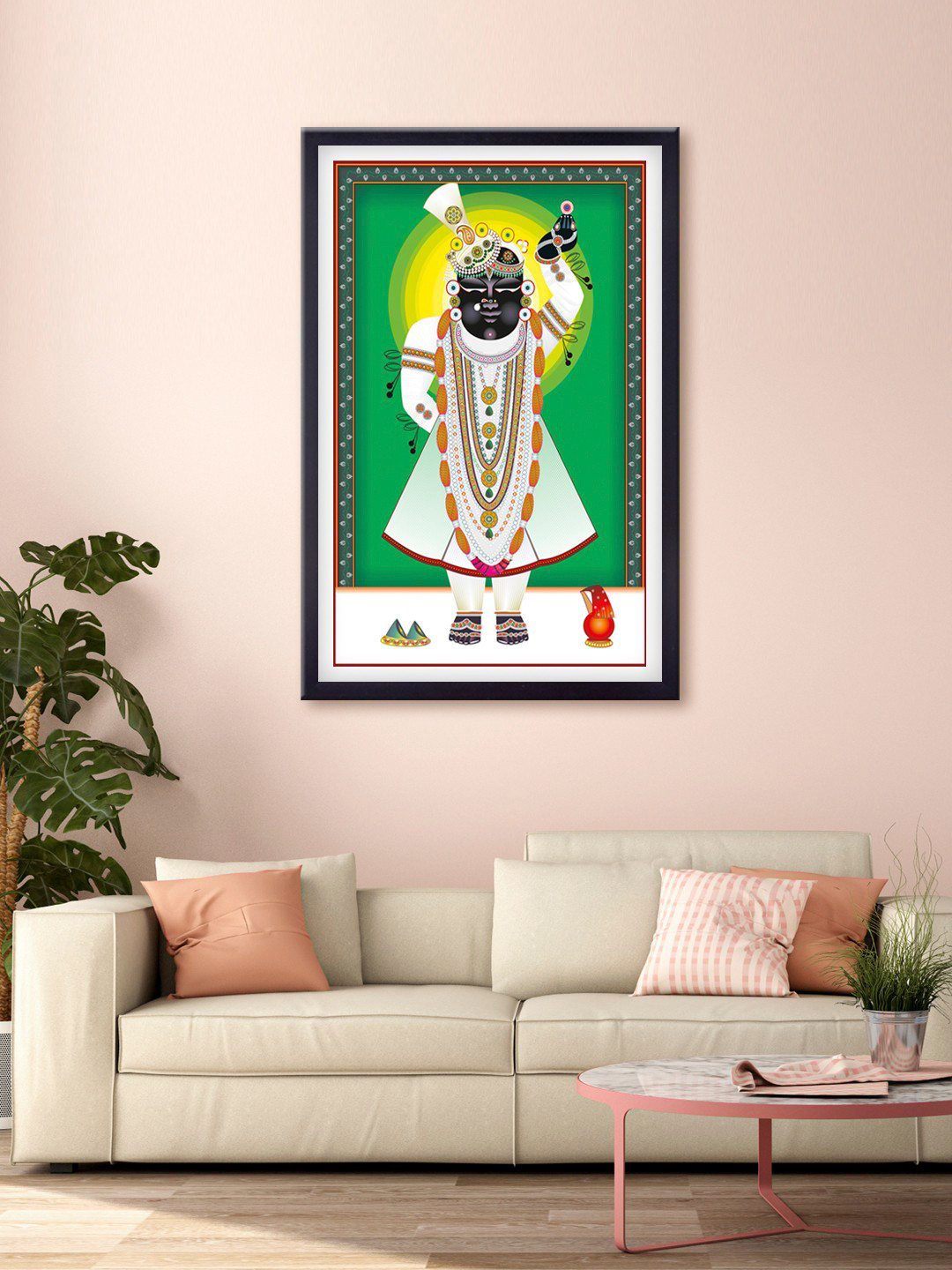 999Store Tirupati Balajid Canvas Wall Rectangle Paintings Wall Art - 35x22In