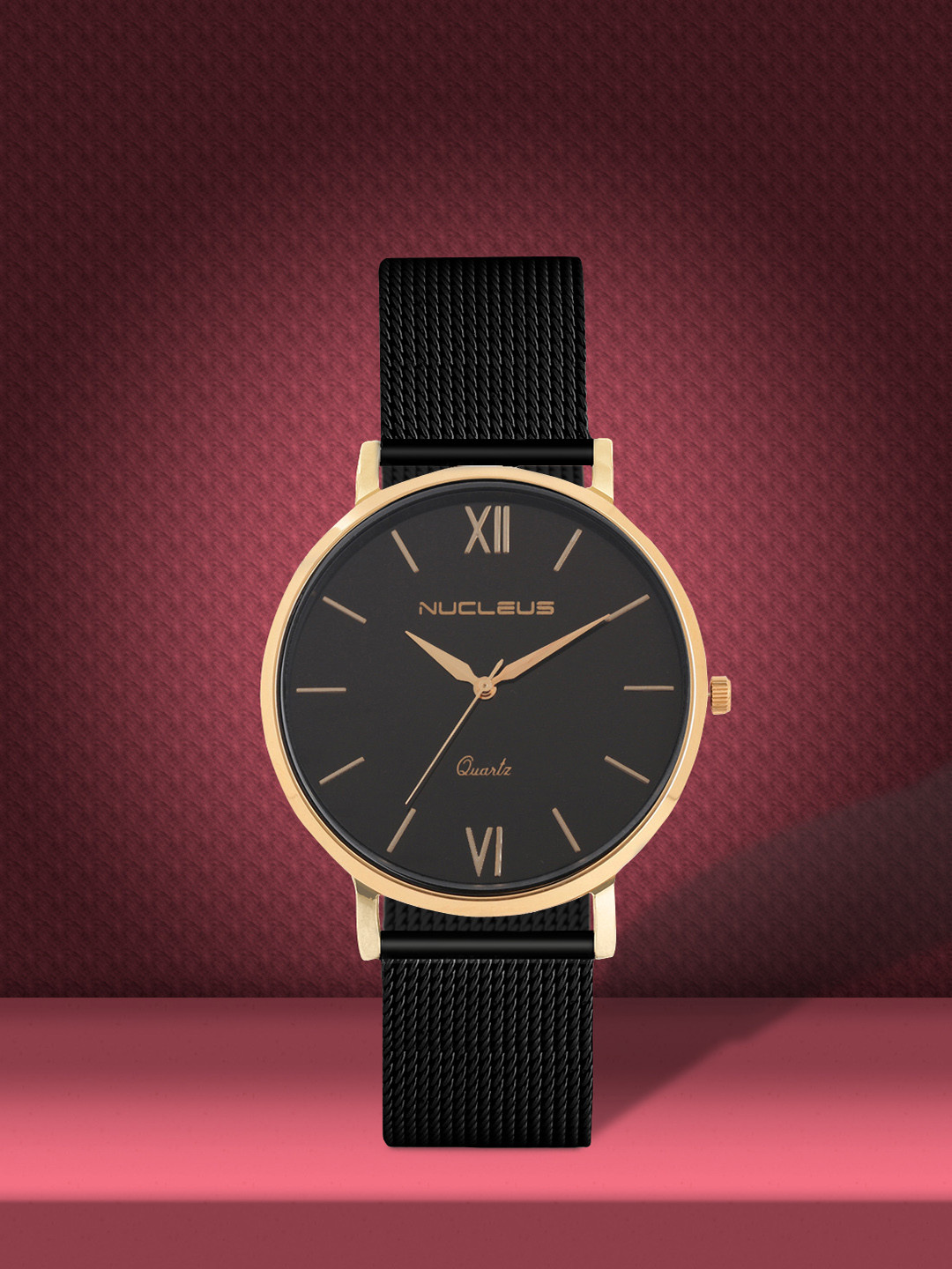 Nucleus Unisex Black Solid Analogue Watch NRGBKBKSS