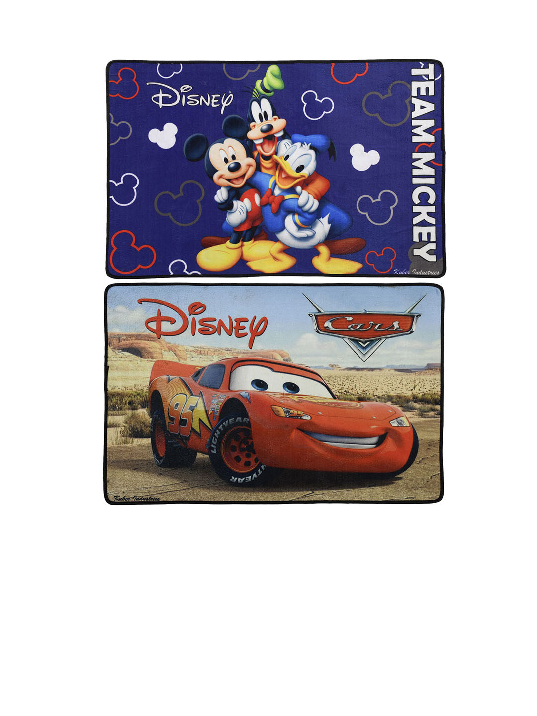 Kuber Industries Set Of 2 Disney Mickey Mouse Printed Anti-Skid Doormats