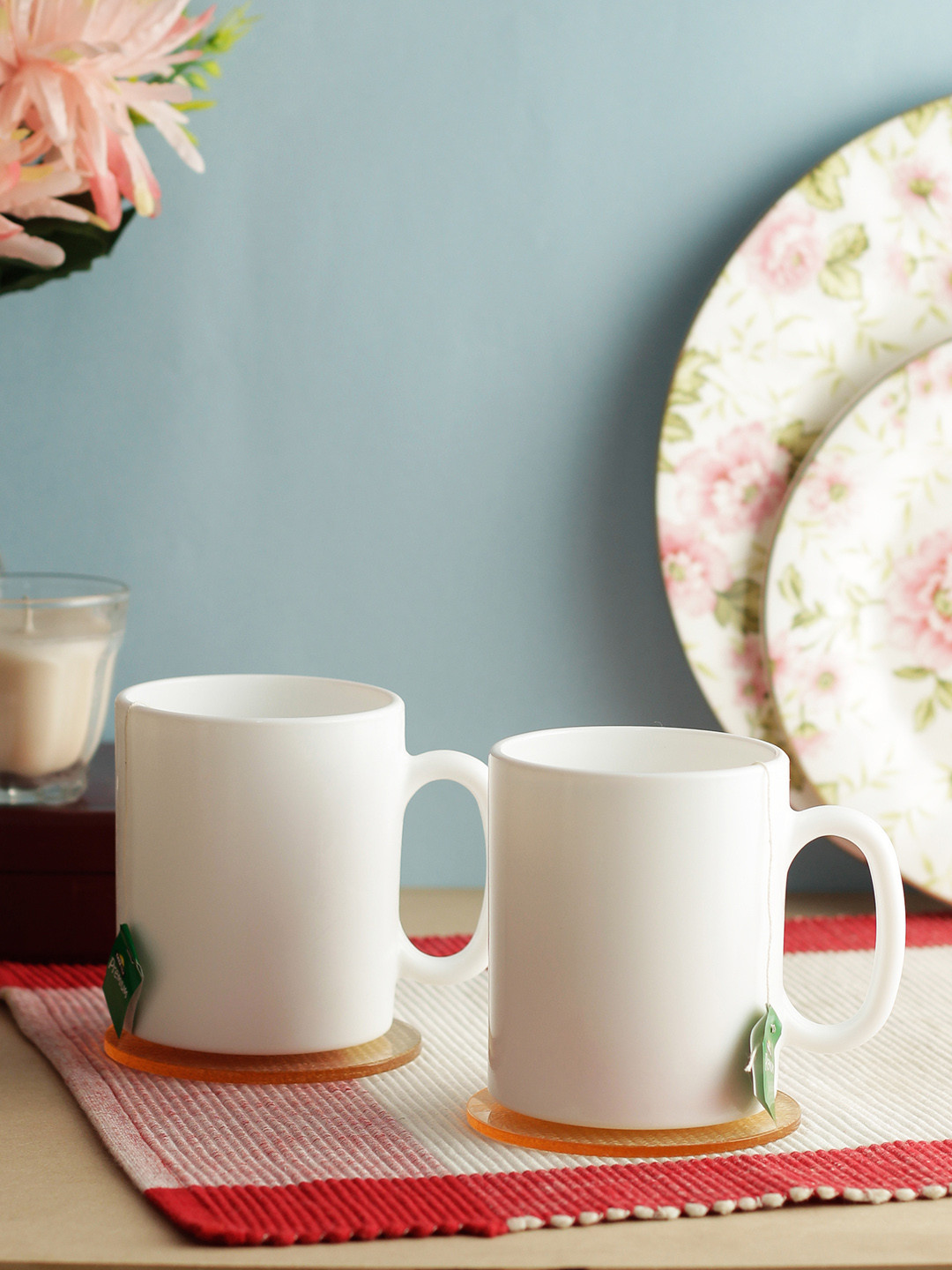 Luminarc White Opalware Handmade 6 Piece Mugs-320ml