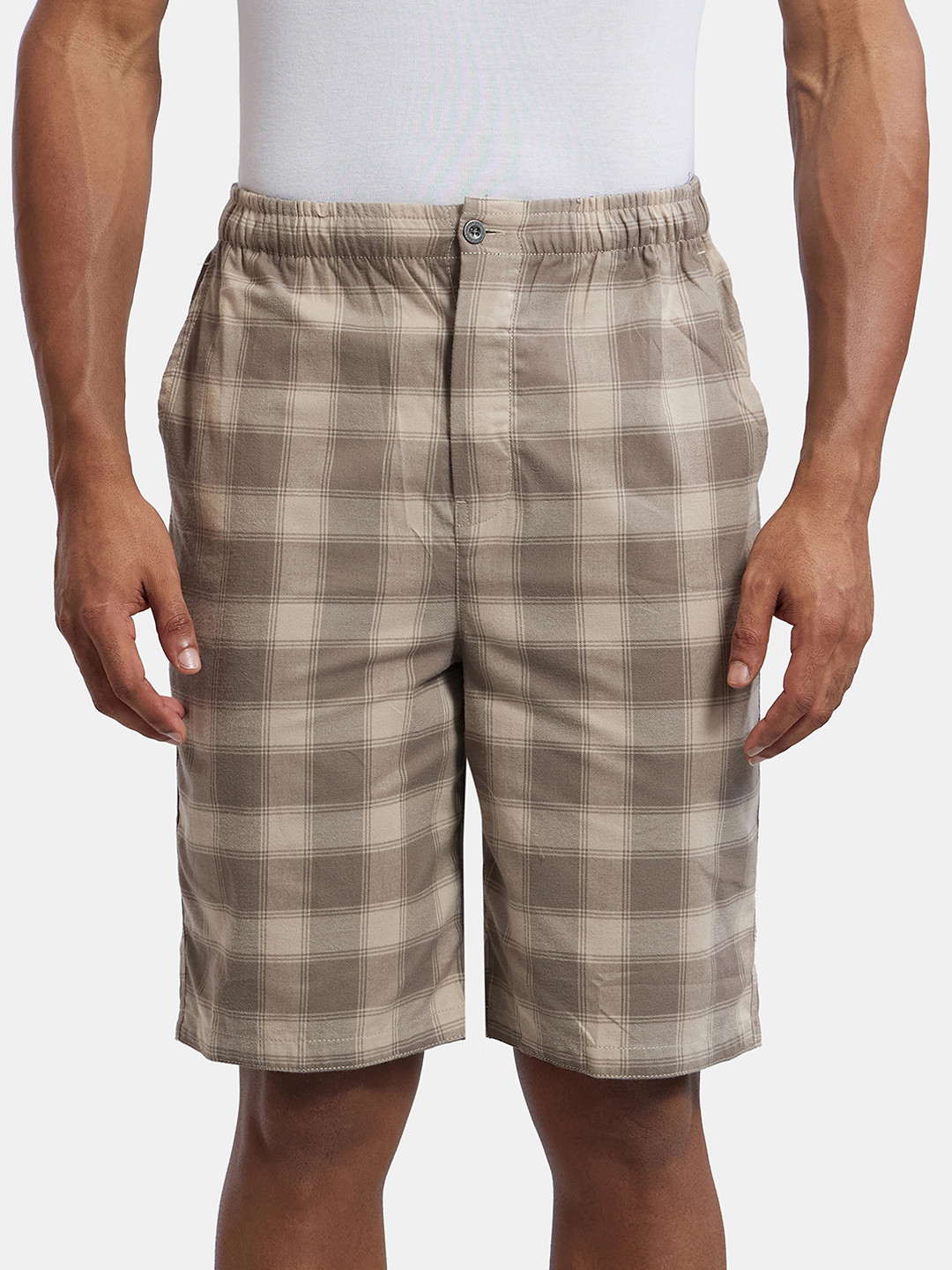 Jockey Combed Mercerized Cotton Woven Fabric Bermuda with Side Pockets-US88