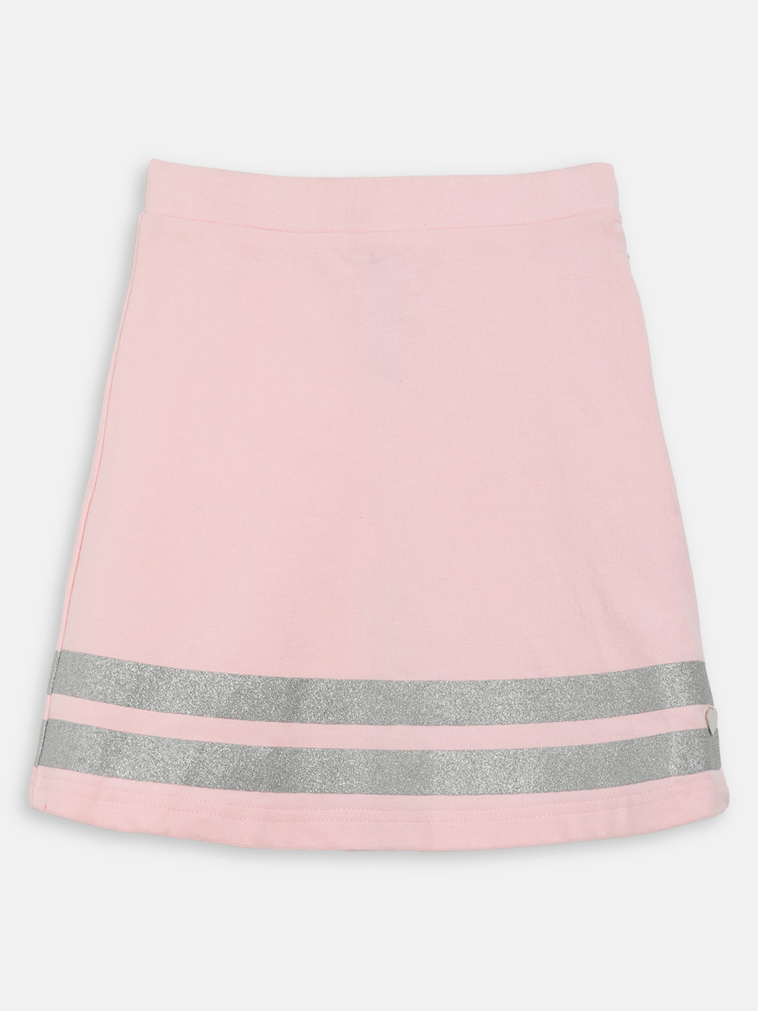 Blue Giraffe Girls Pink & Grey Striped A-Line Skirt