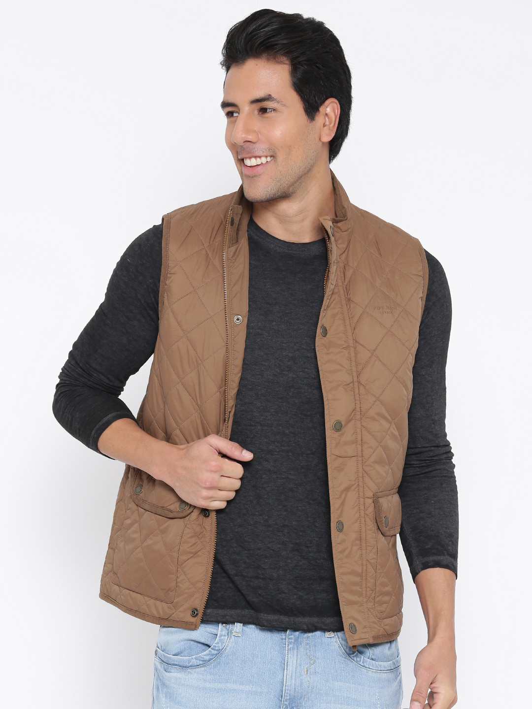 pepe jeans sleeveless jacket