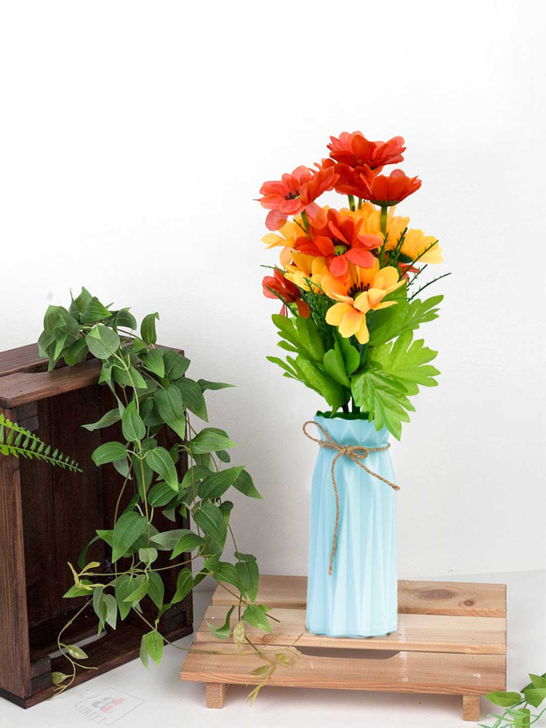 Art Street Red and Yellow Artificial Plant With Pot