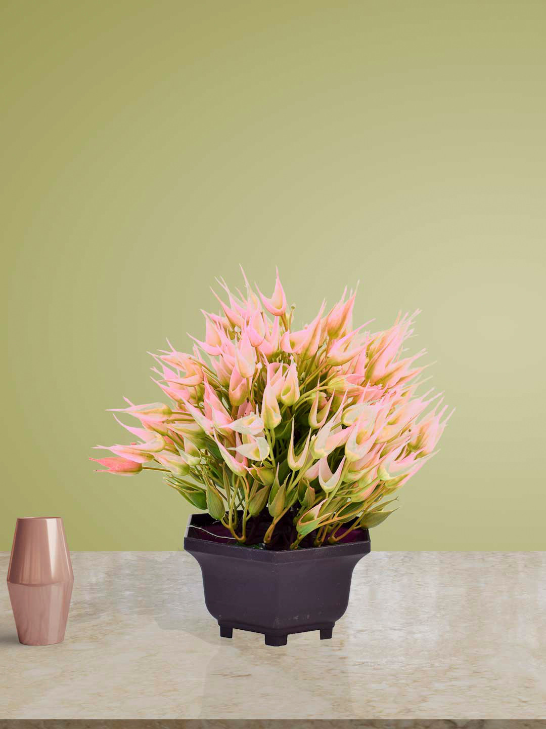 Art Street Pink And Green Artificial Plant With Pot