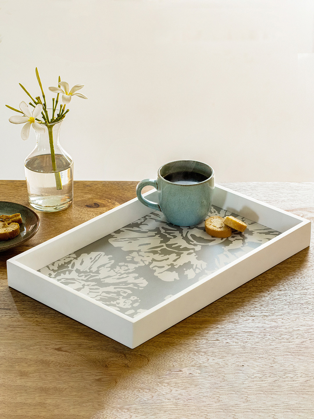 ellementry Grey Wooden Tray