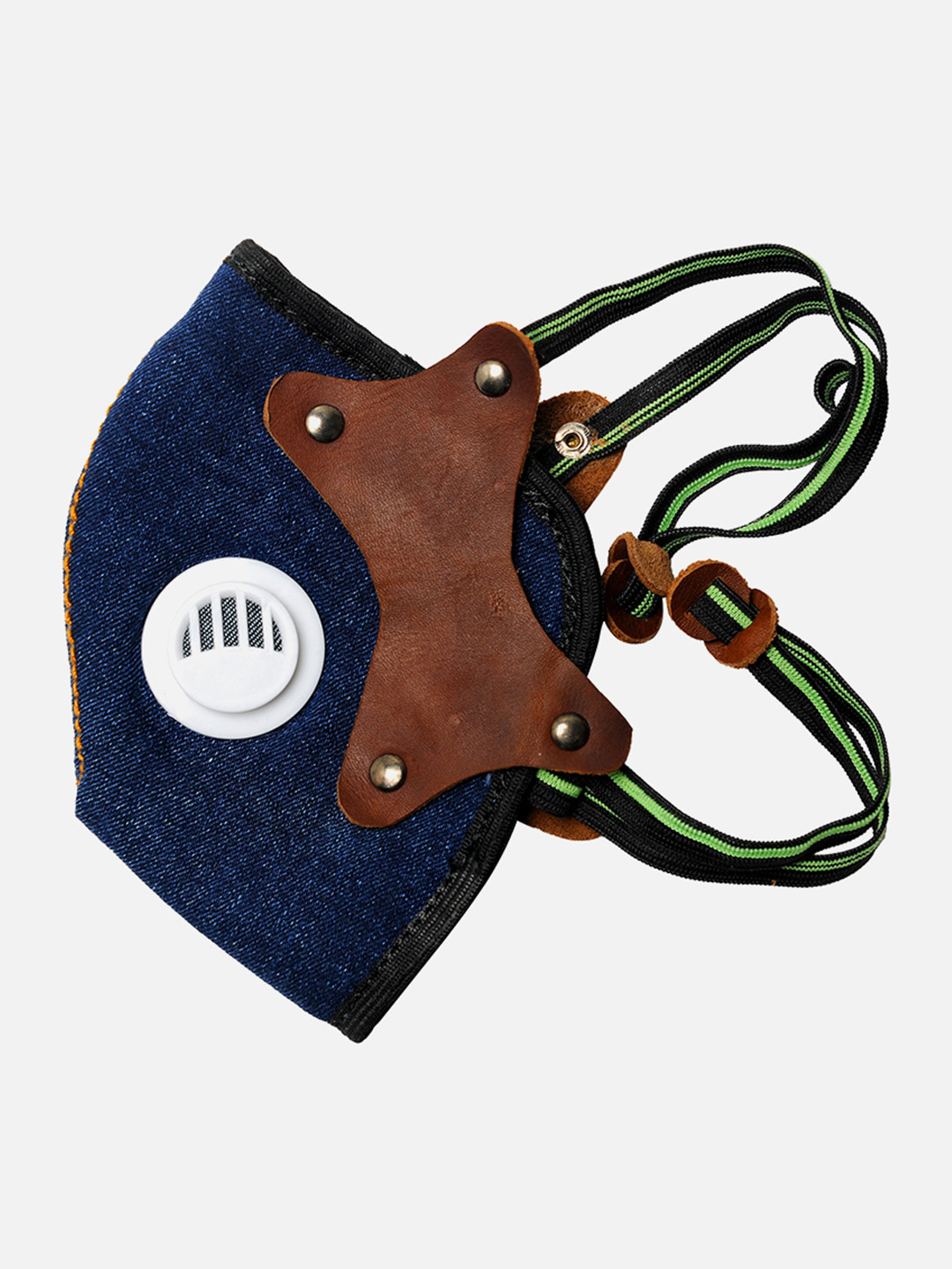 TINY HUG Kids Navy Blue & Brown 2 Ply Respiratory Face Mask