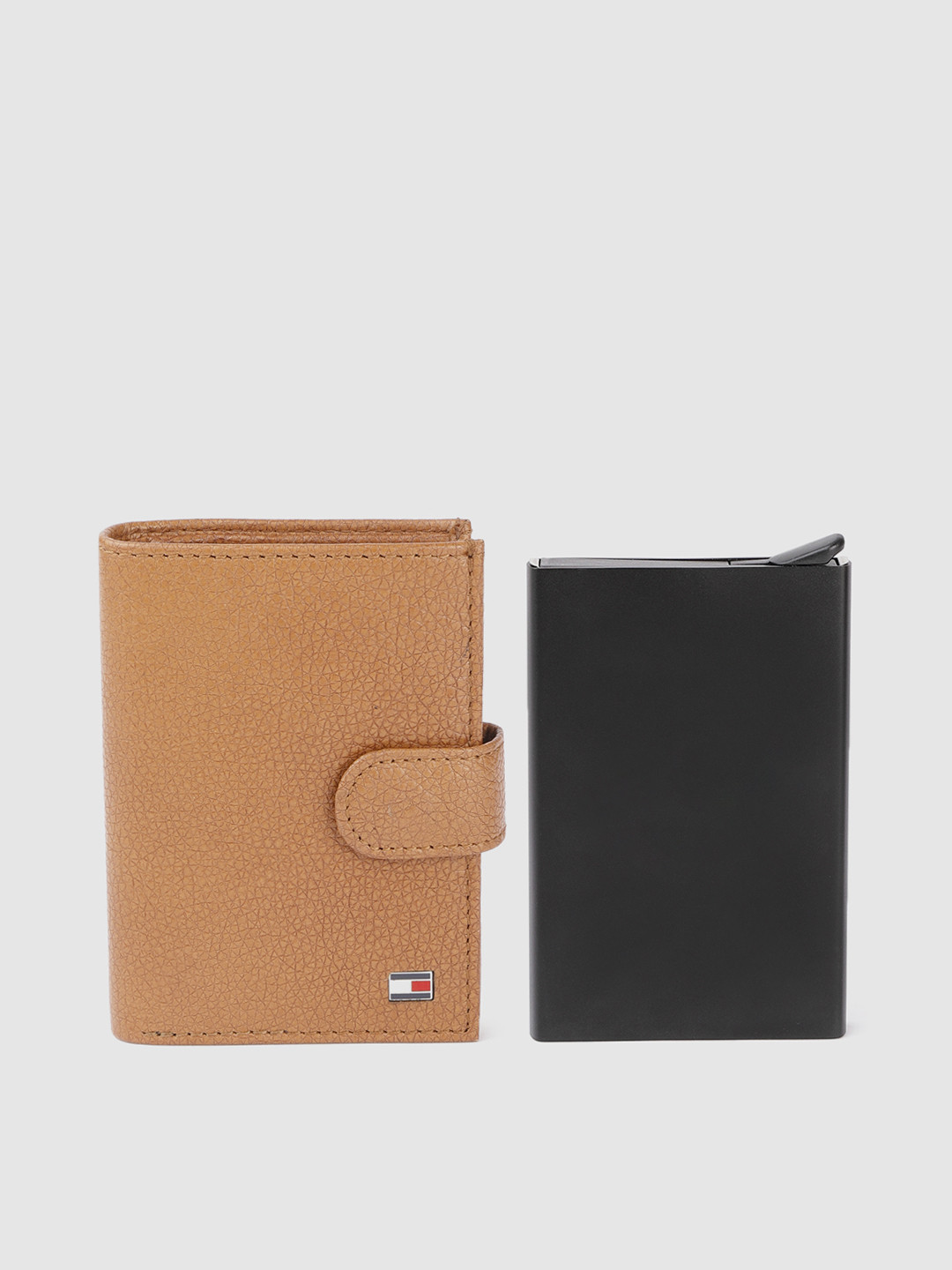 Tommy Hilfiger Men Tan Leather Card Holder