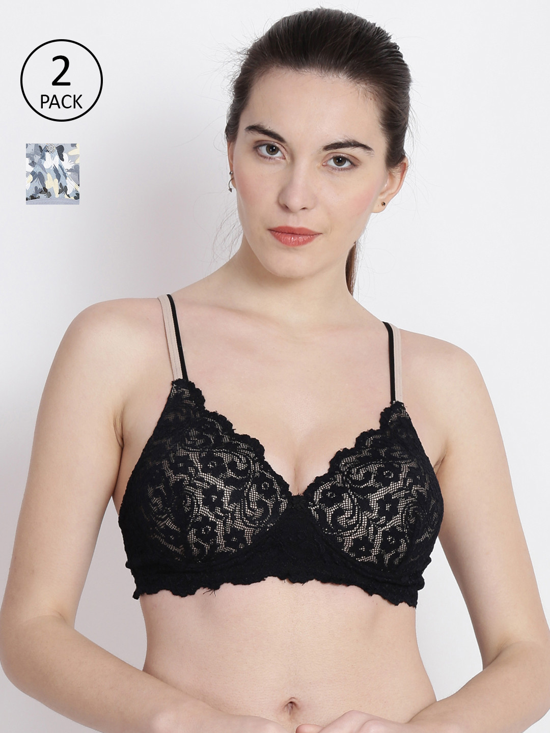 ABELINO Pack of 2 Non-Wired Non Padded Everyday Bras 9386641-1-7865863-1