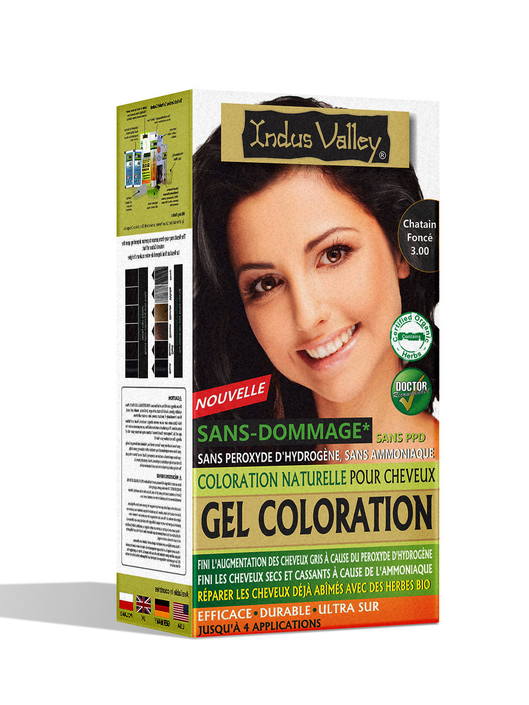 Indus Valley Organically Natural Gel Hair Color - Dark Brown 3.00 220g