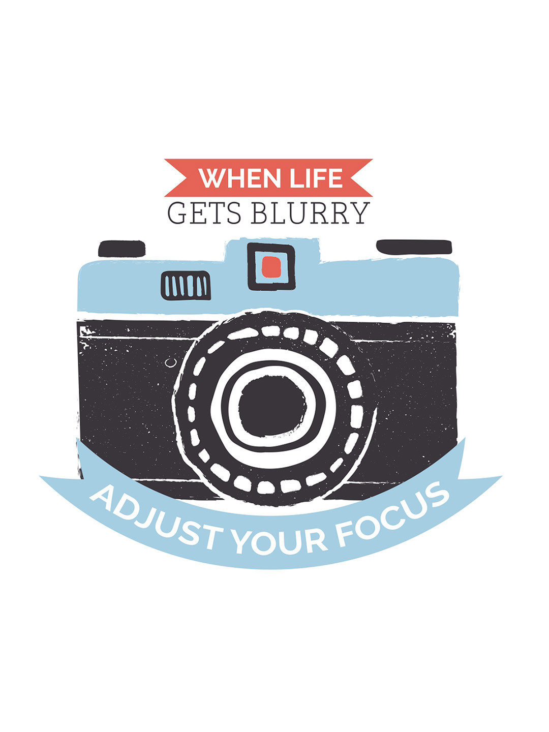 rawpockets Blue & Black Camera Quote PVC Wall Stickers