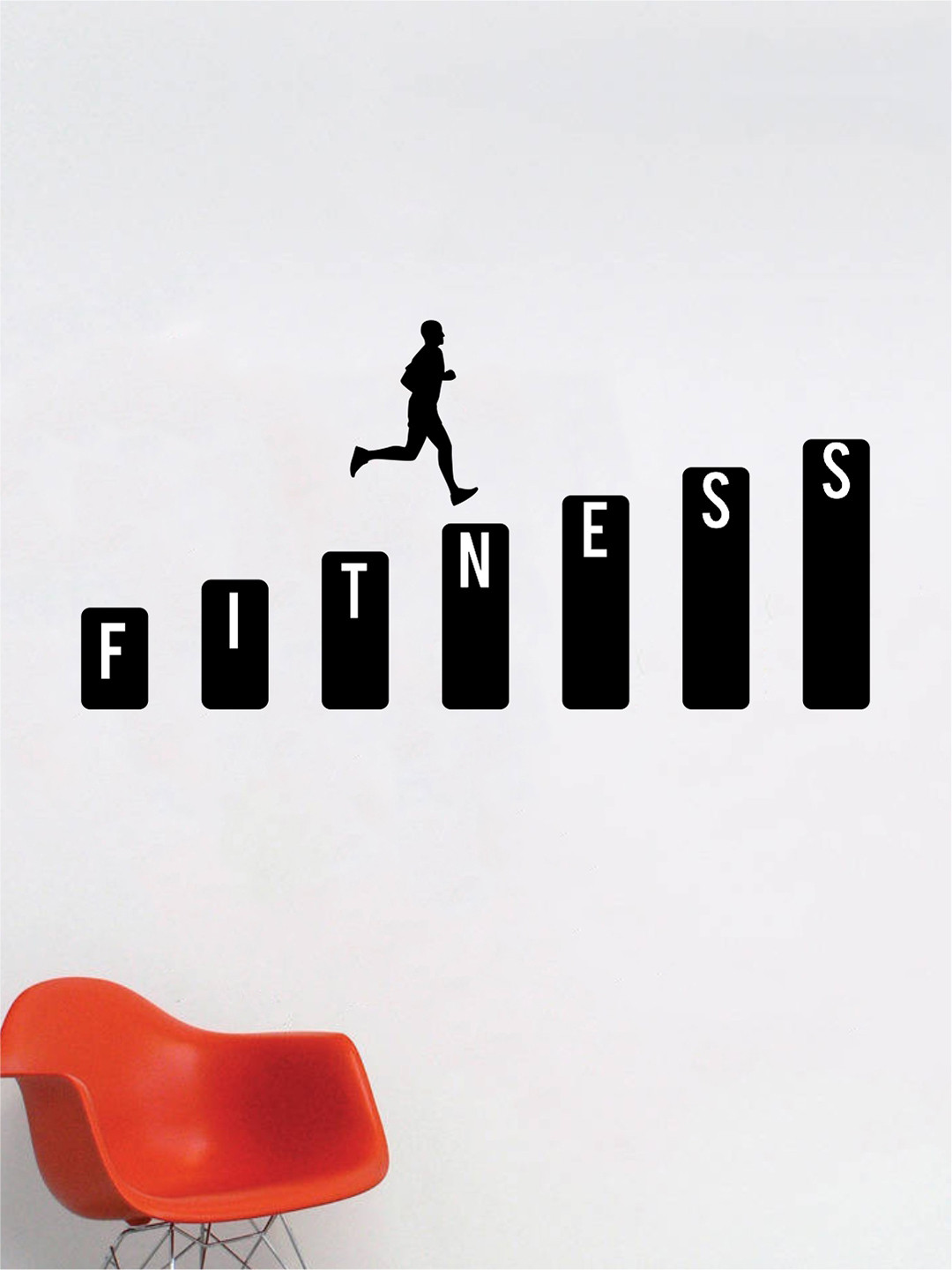 rawpockets Black Fitness Motive Wall Sticker