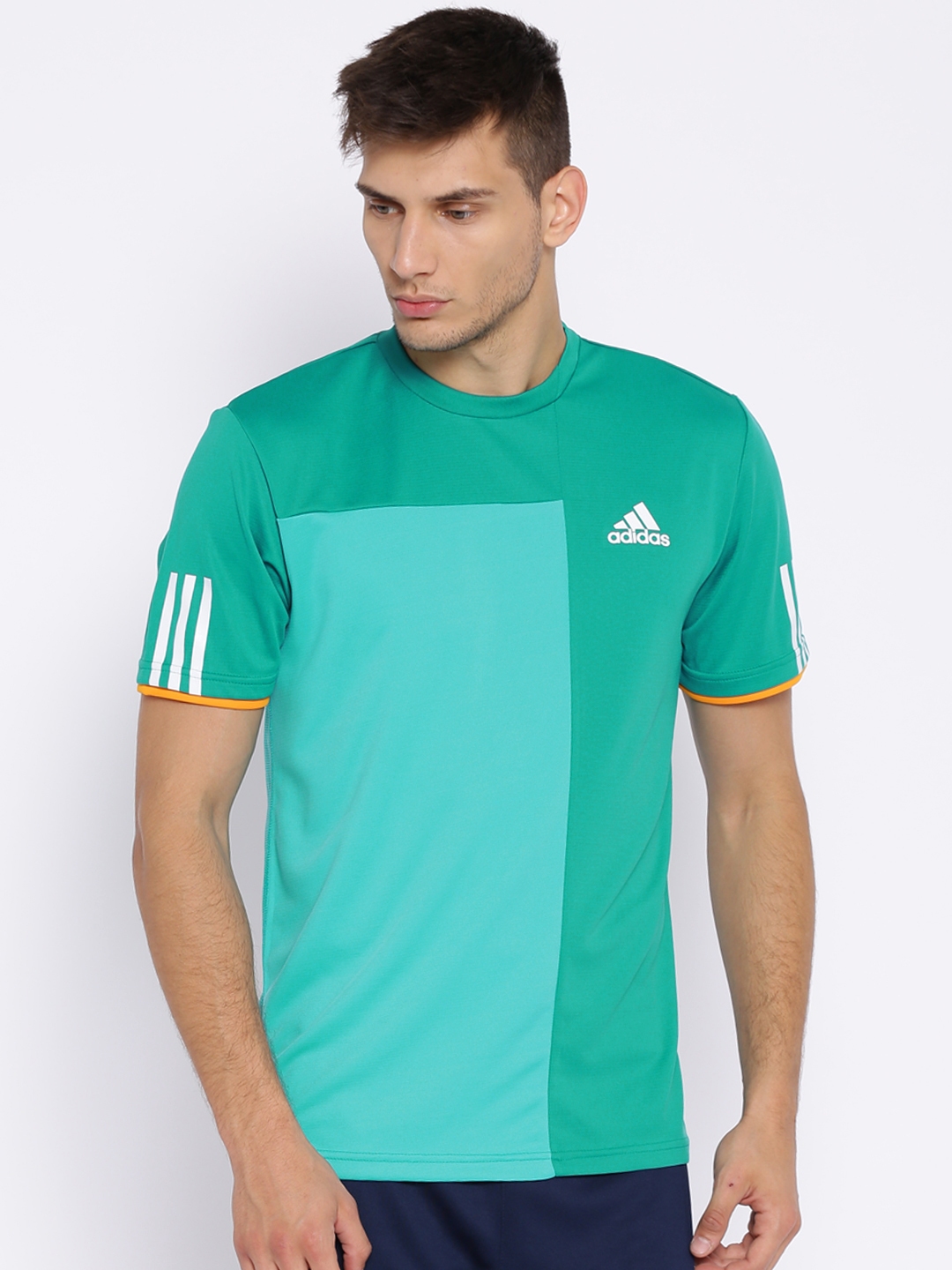 Adidas green hotsell tennis shirt