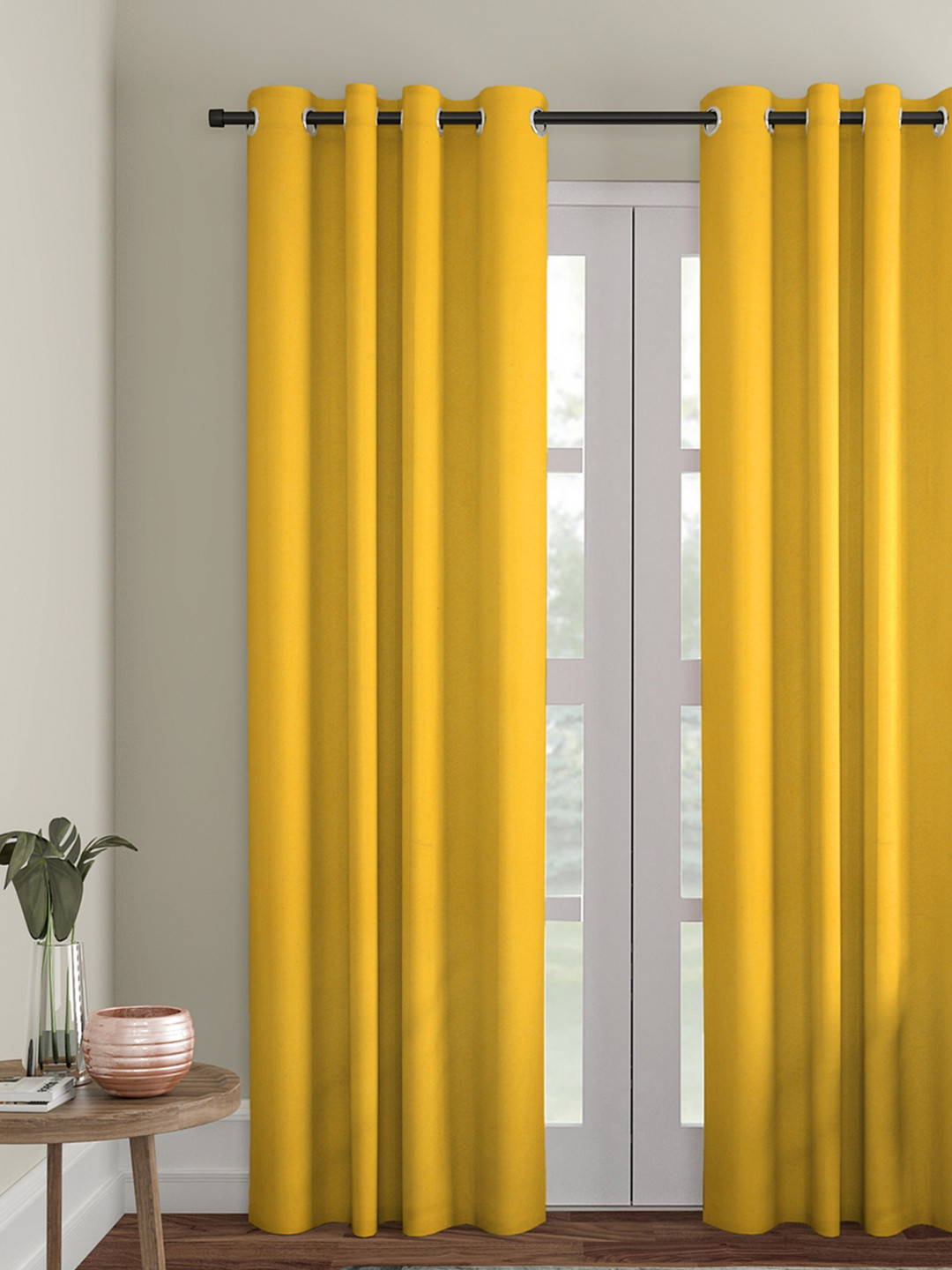 Soumya Yellow Premium Single Door Curtain