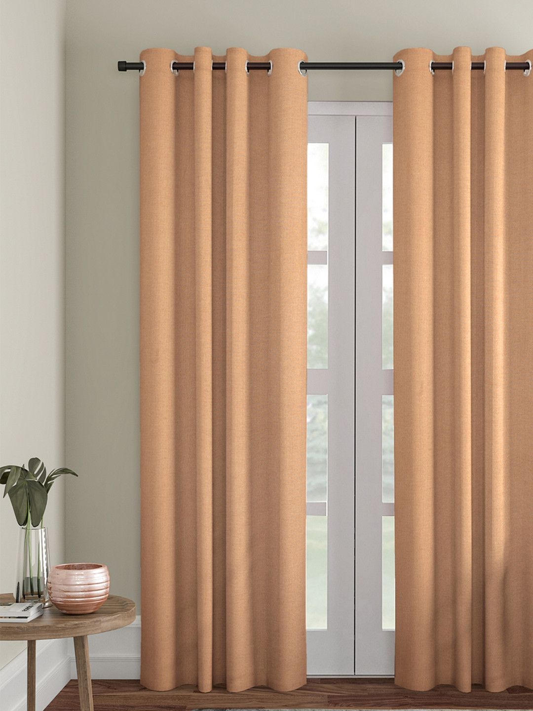Soumya Beige Solid Door Curtain