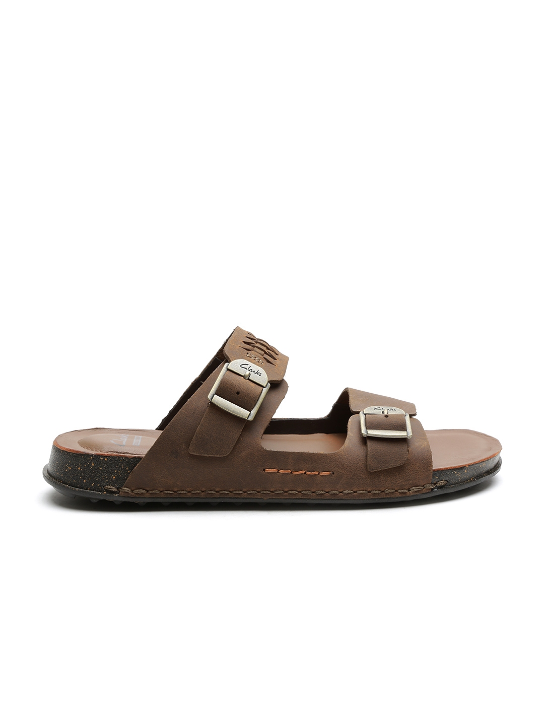 Clarks Men Brown Nubuck Leather Sandals