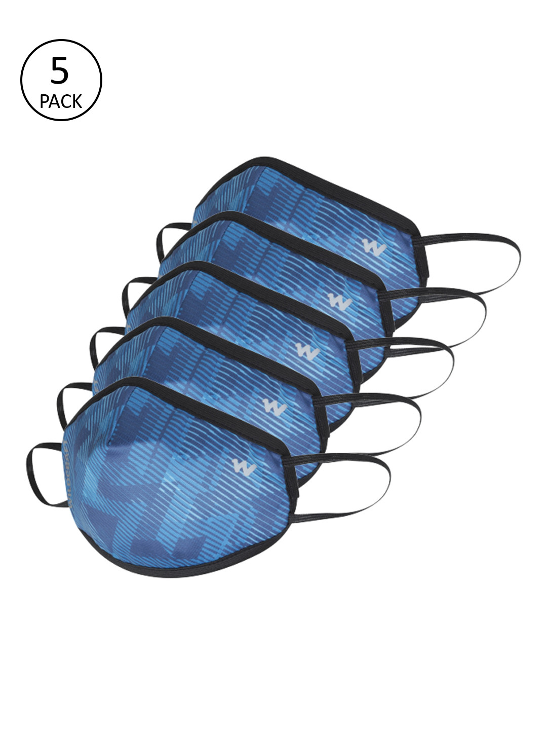 Wildcraft Adults 5 Pcs Blue 3-Ply W95+ Protective Outdoor Masks