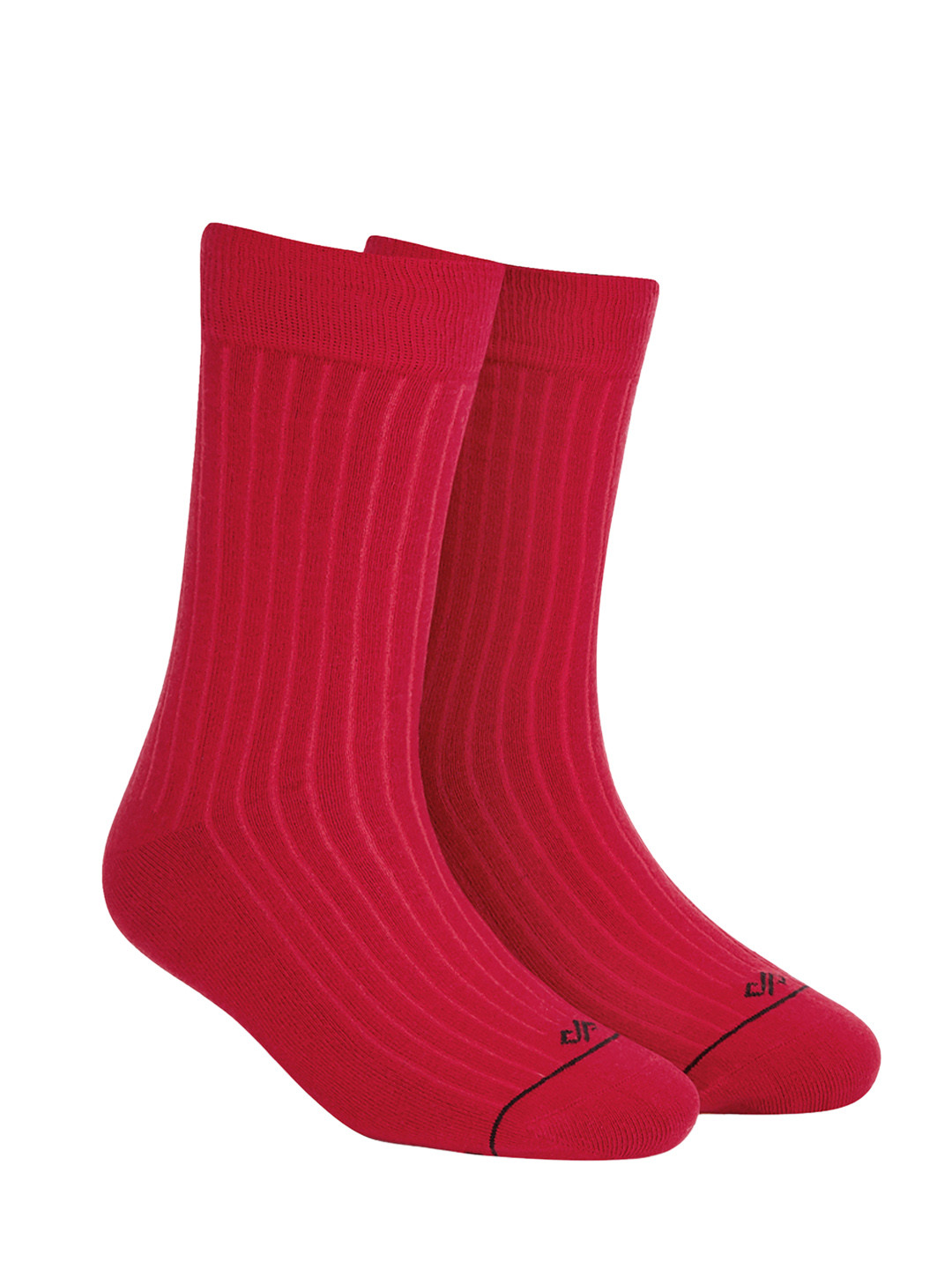 Dynamocks Unisex Red Solid Calf-Length Socks